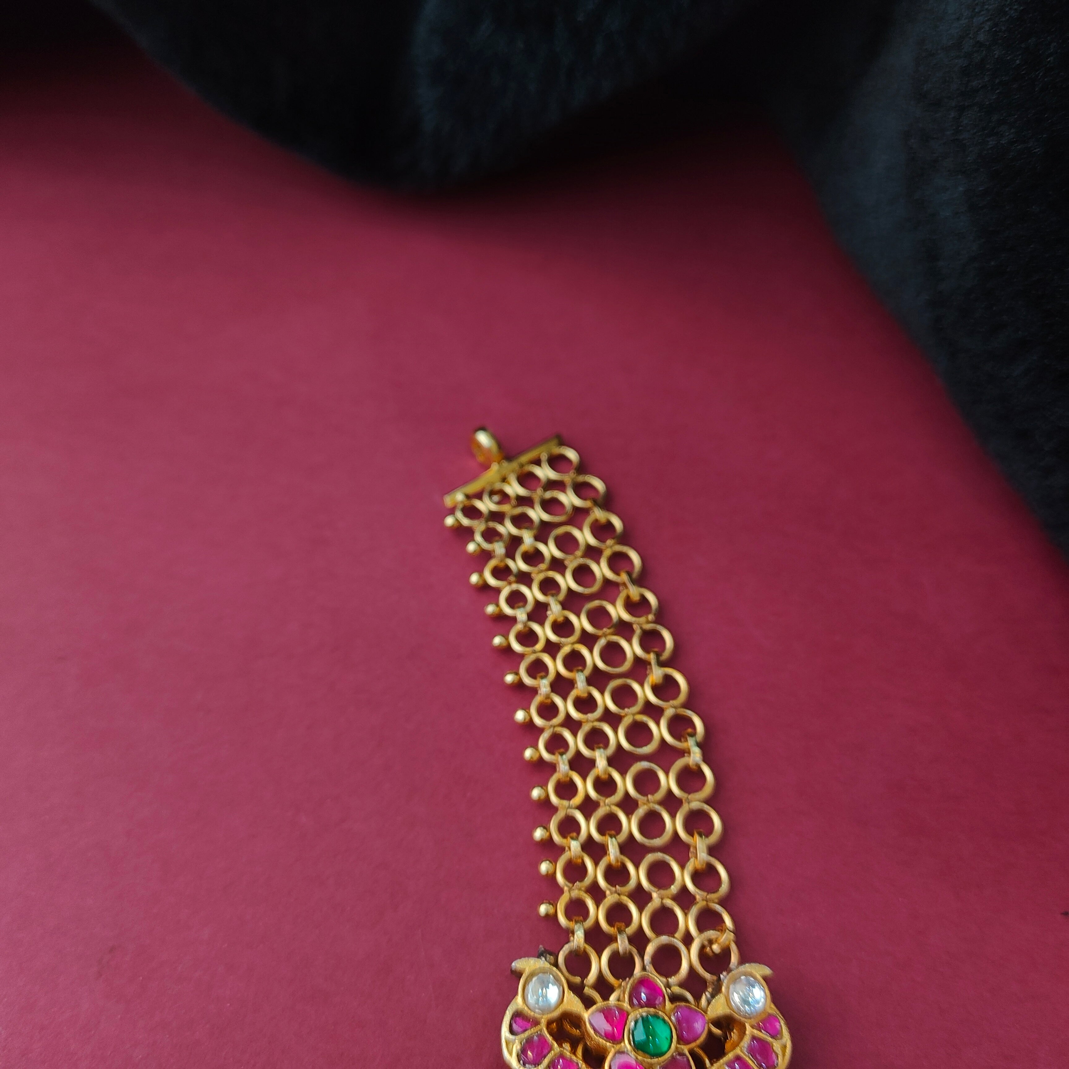 925 Silver Gold Plated Mesh Necklace - 0040