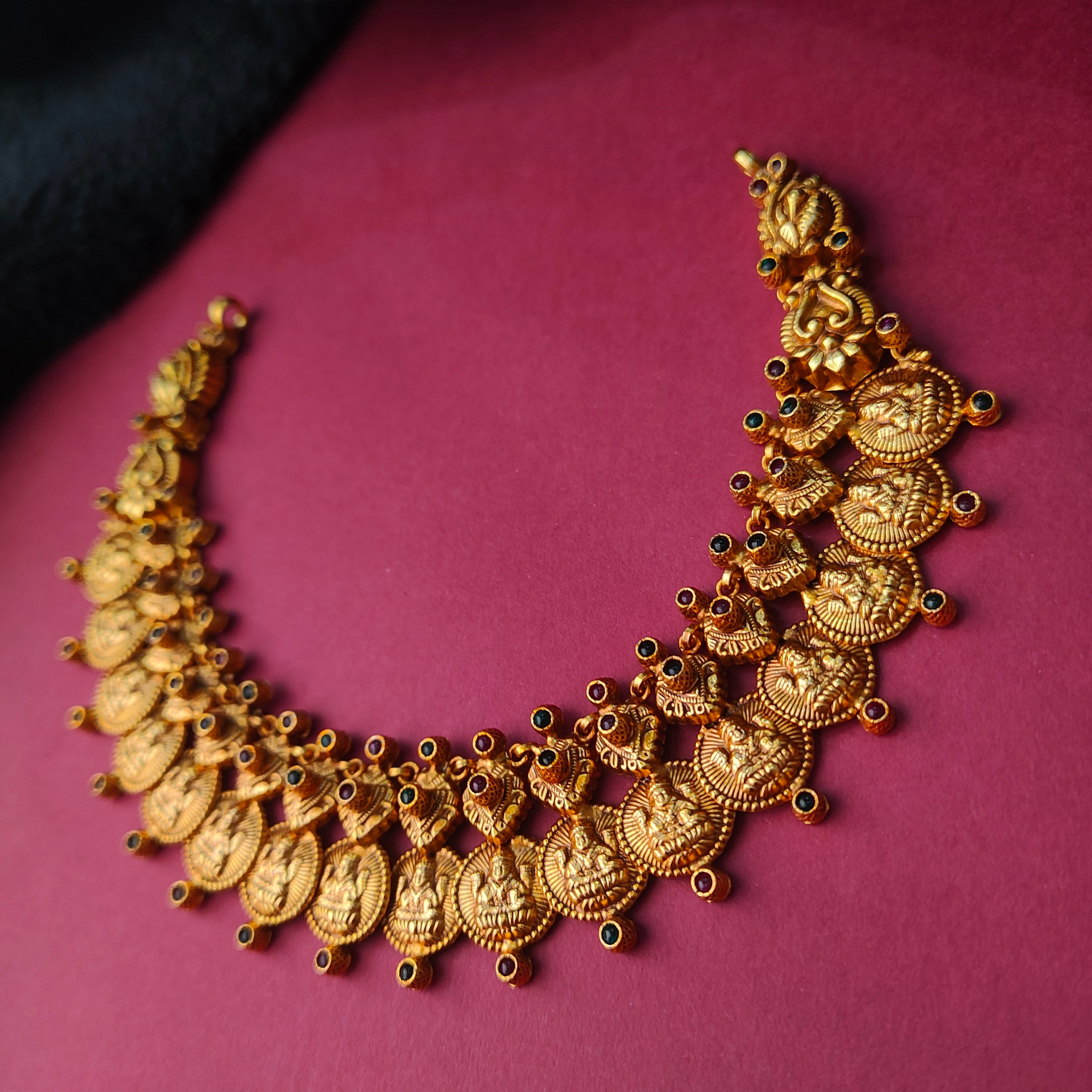 925 Silver Traditional Nakshi Coin Necklace -0014