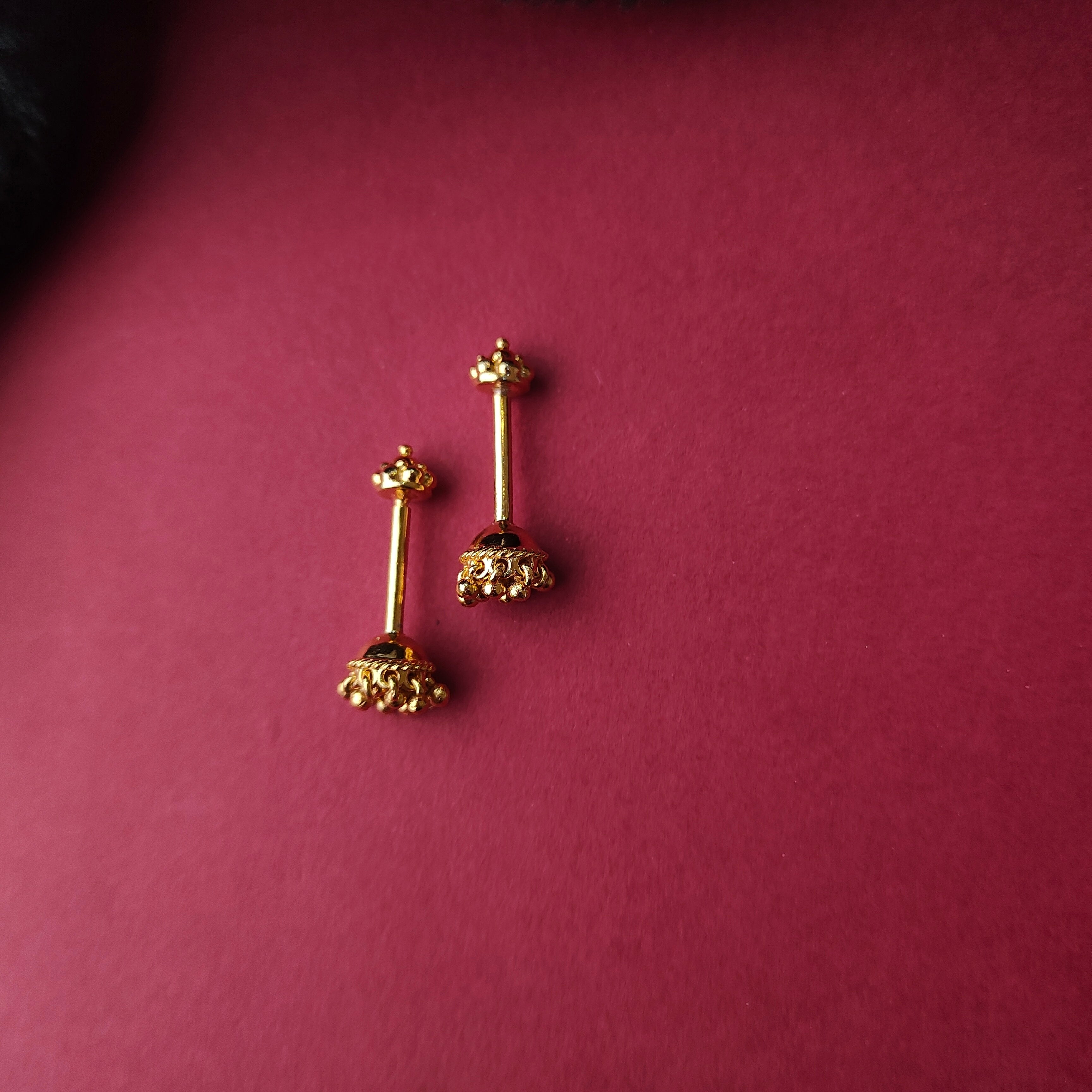 925 Silver Gold Plated Bugadi  -1344