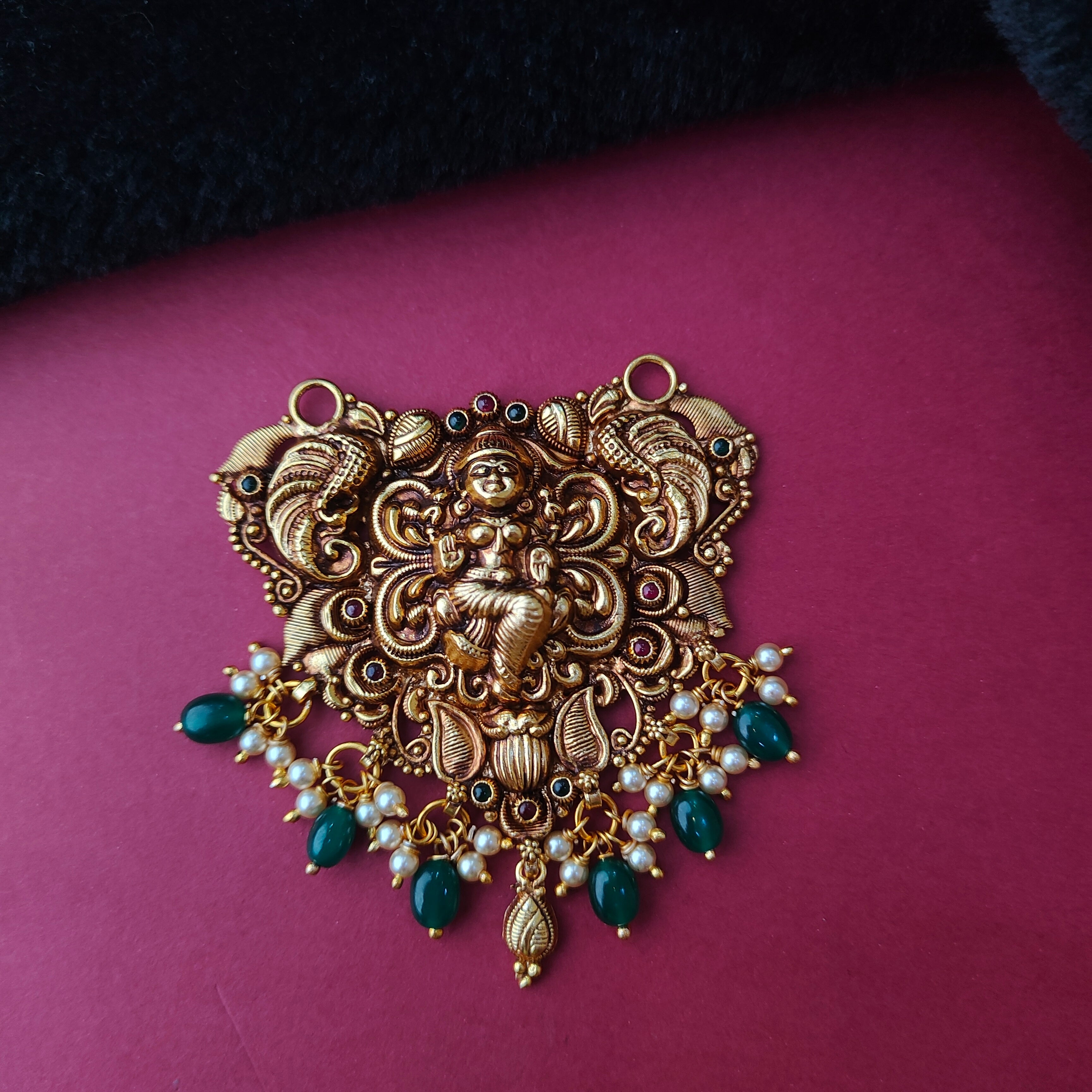 925 Silver Lakshmi Pendant- 0033
