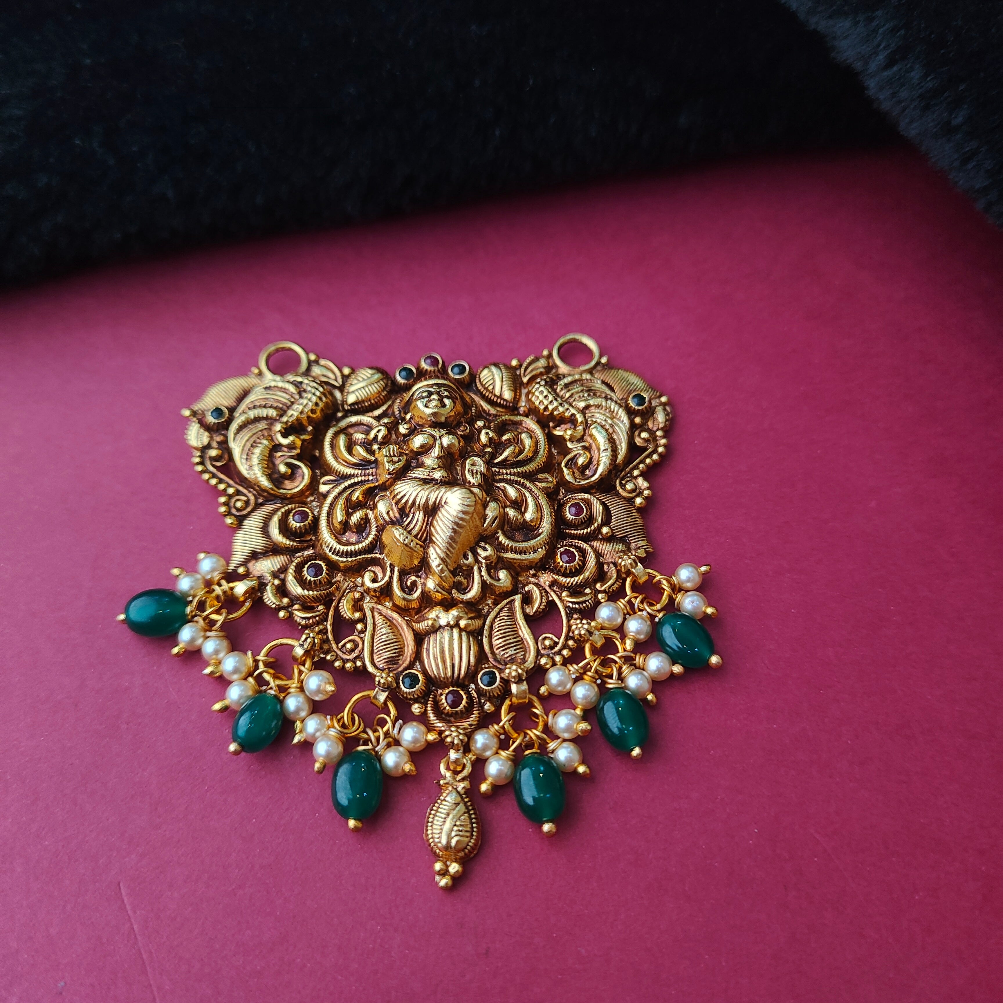 925 Silver Lakshmi Pendant- 0033