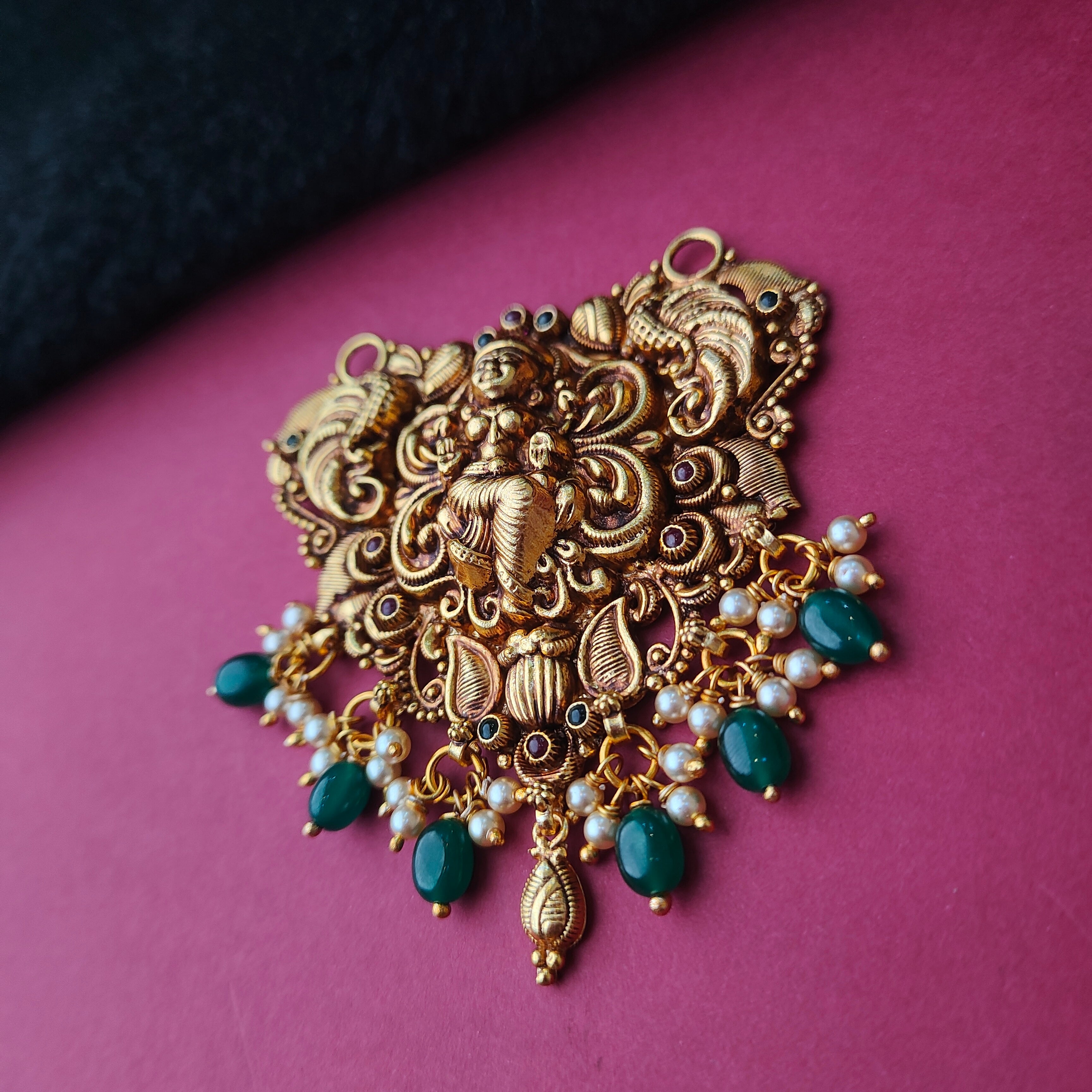 925 Silver Lakshmi Pendant- 0033