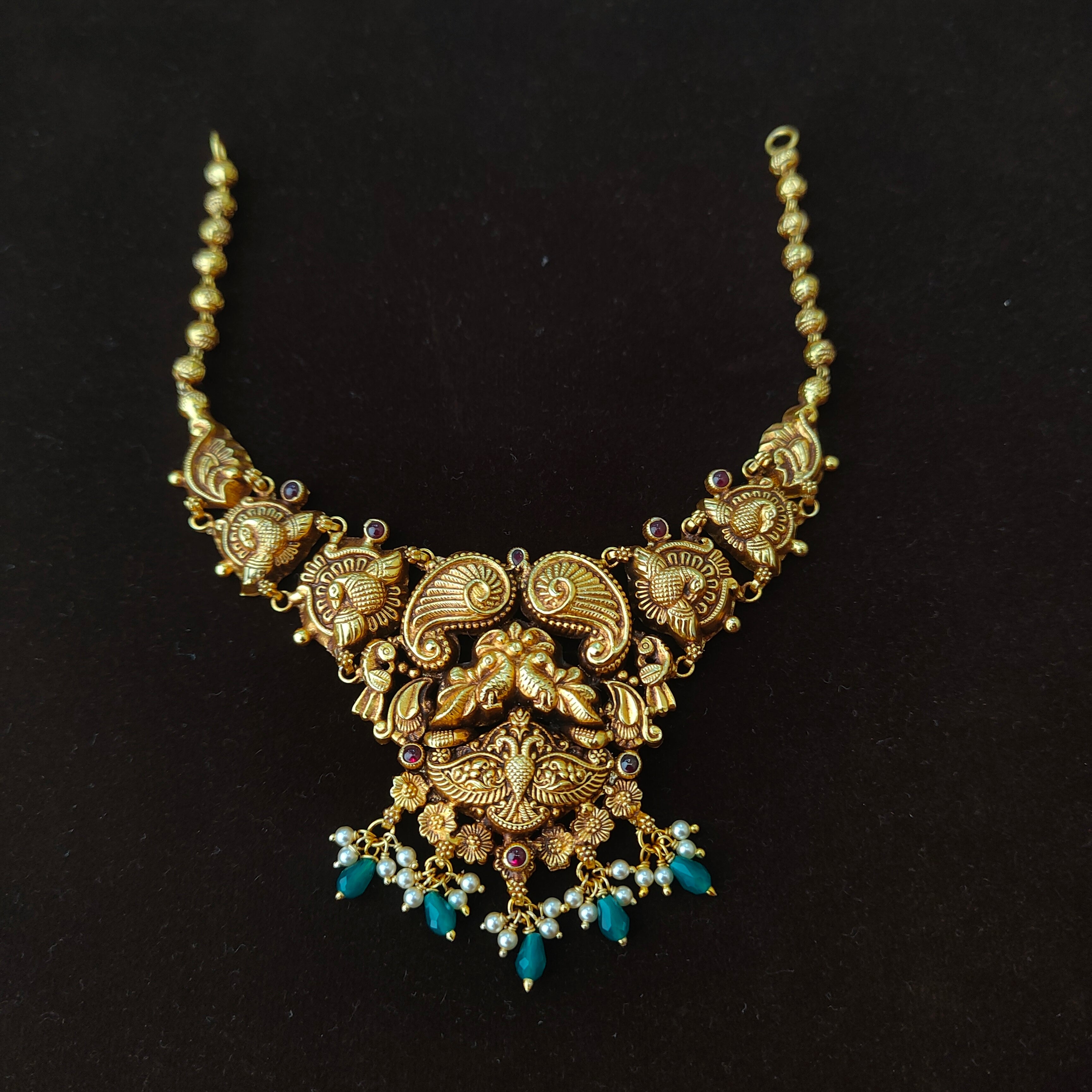 925 Silver Traditional Nakshi Necklace -0070