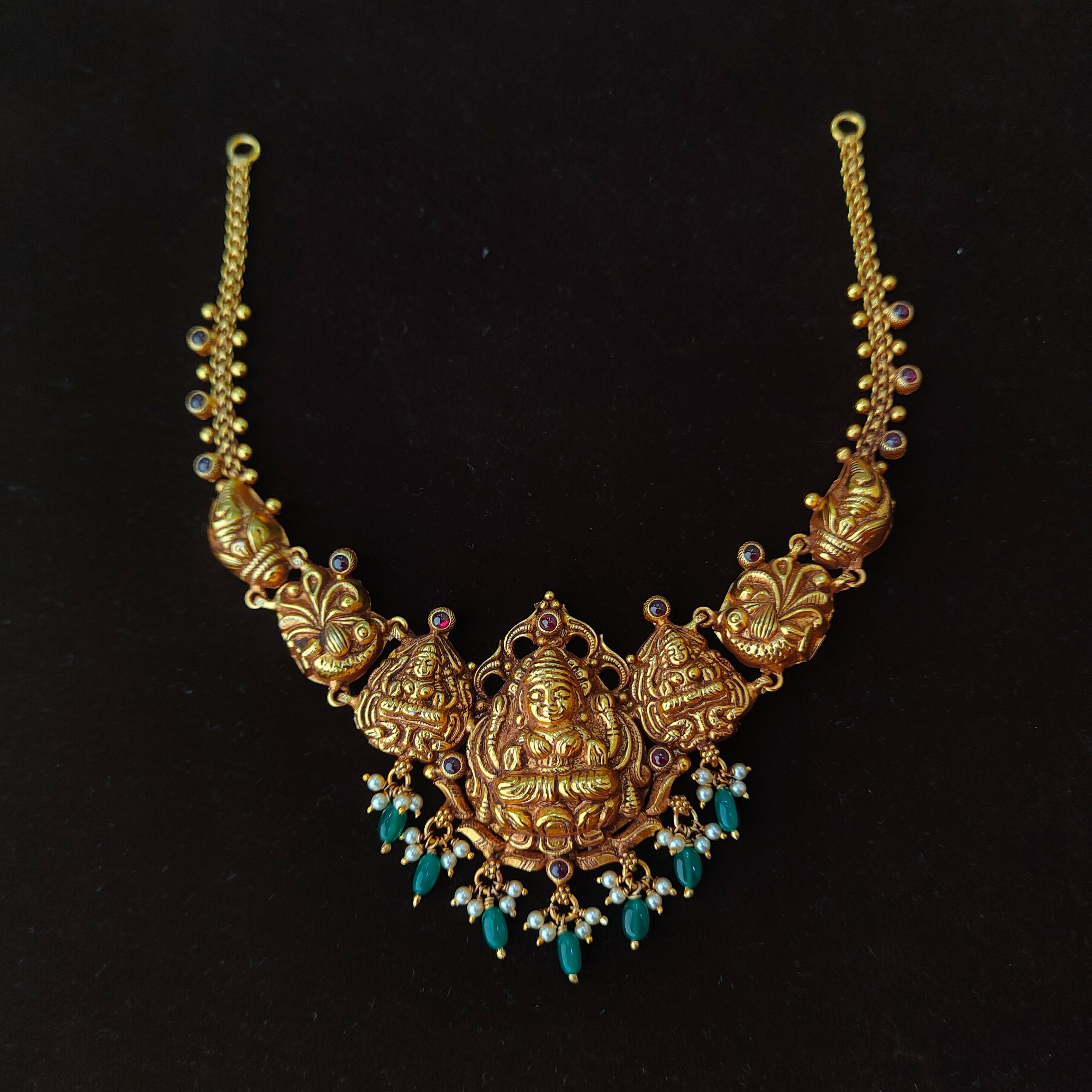 925 Silver Traditional Nakshi Necklace -5924