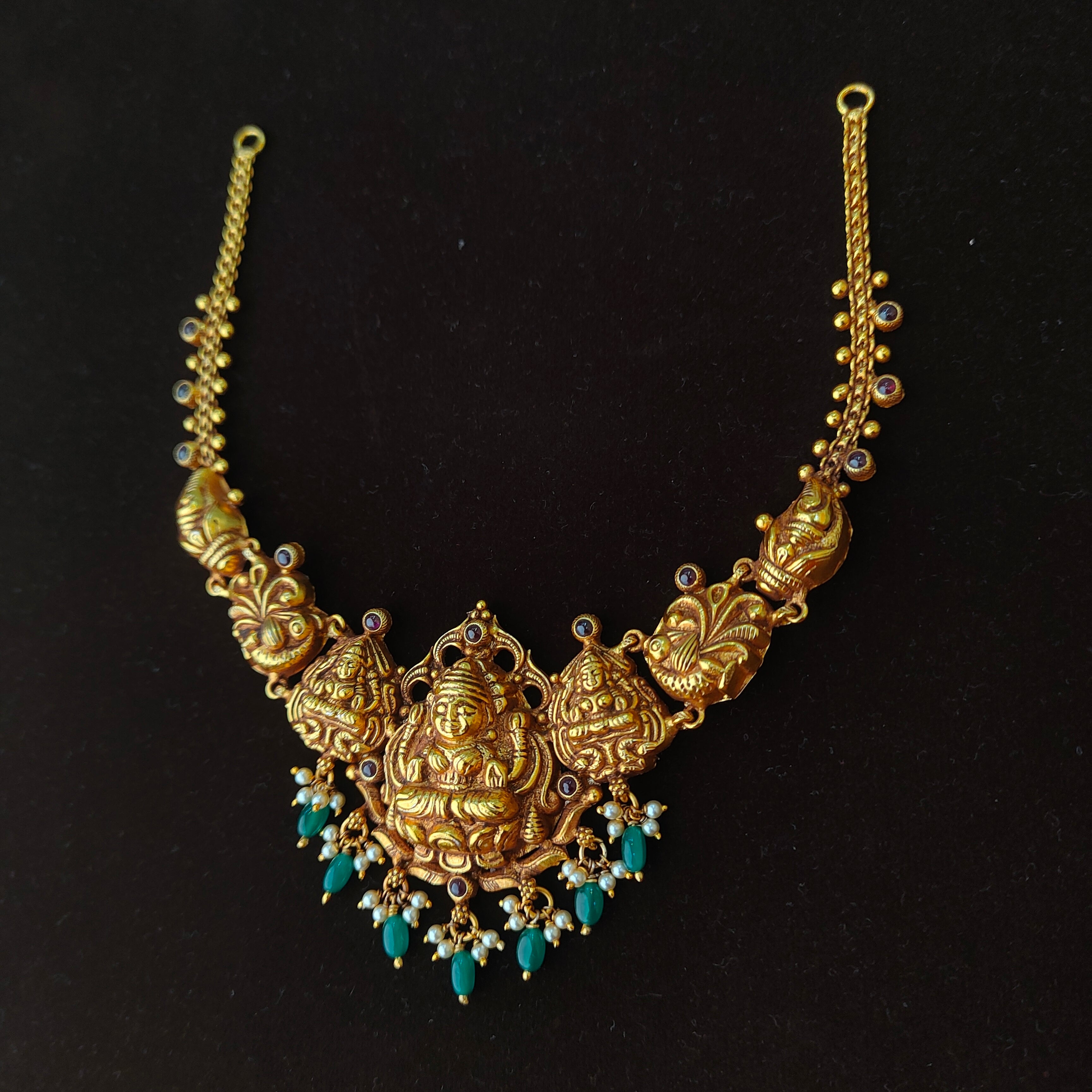 925 Silver Traditional Nakshi Necklace -5924