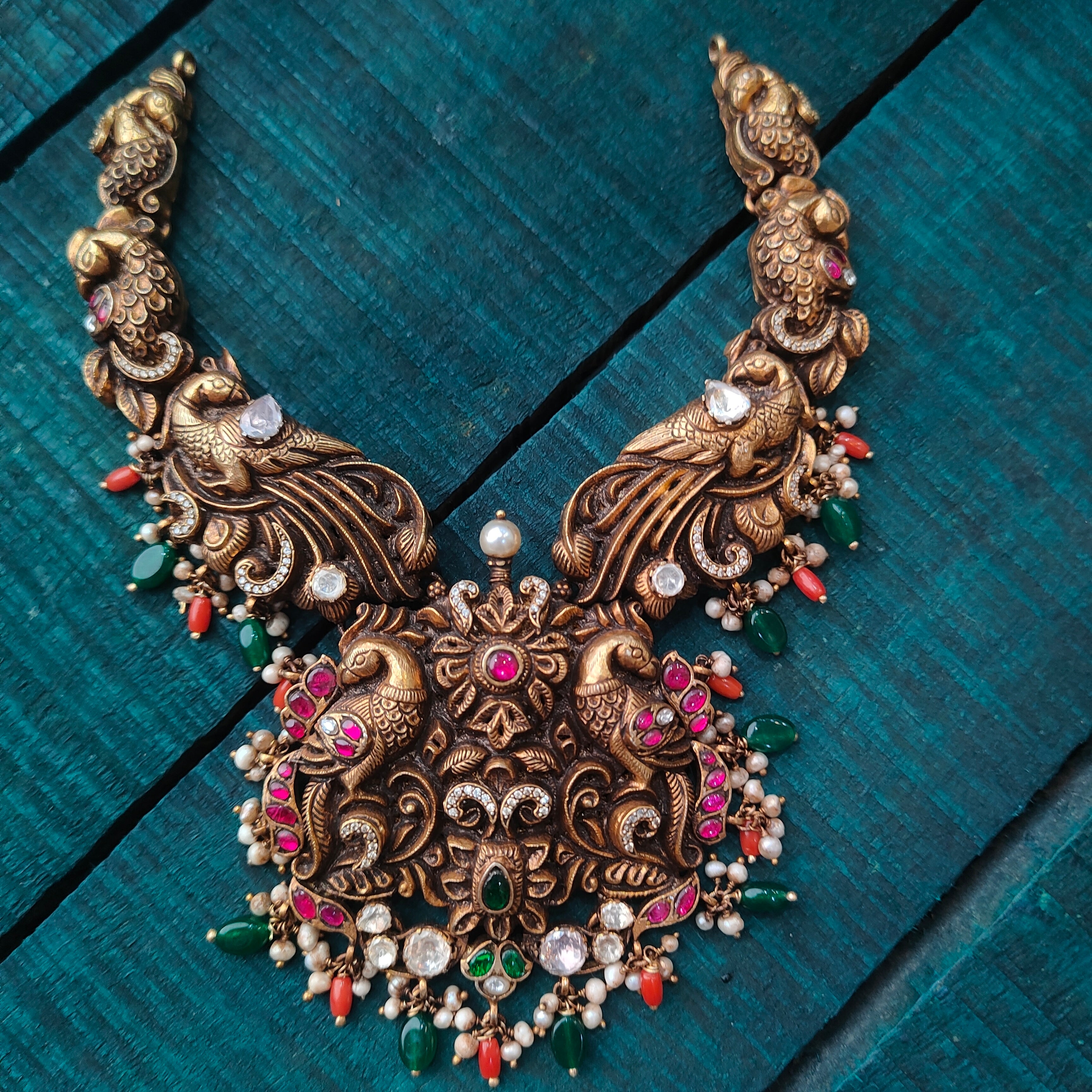 925 Silver Nakshi Neklece -1114