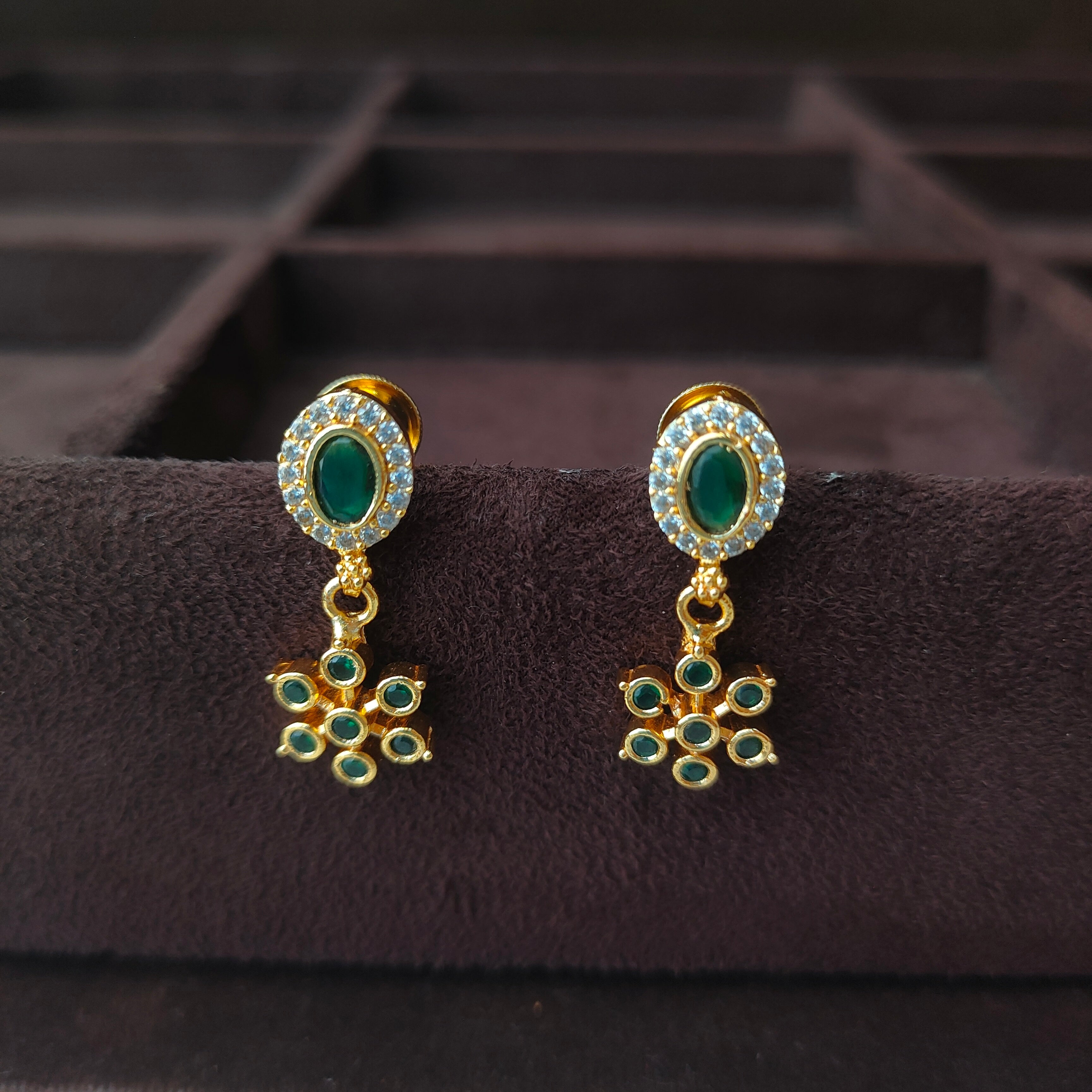 925 Silver Gold Plated Earring -5564