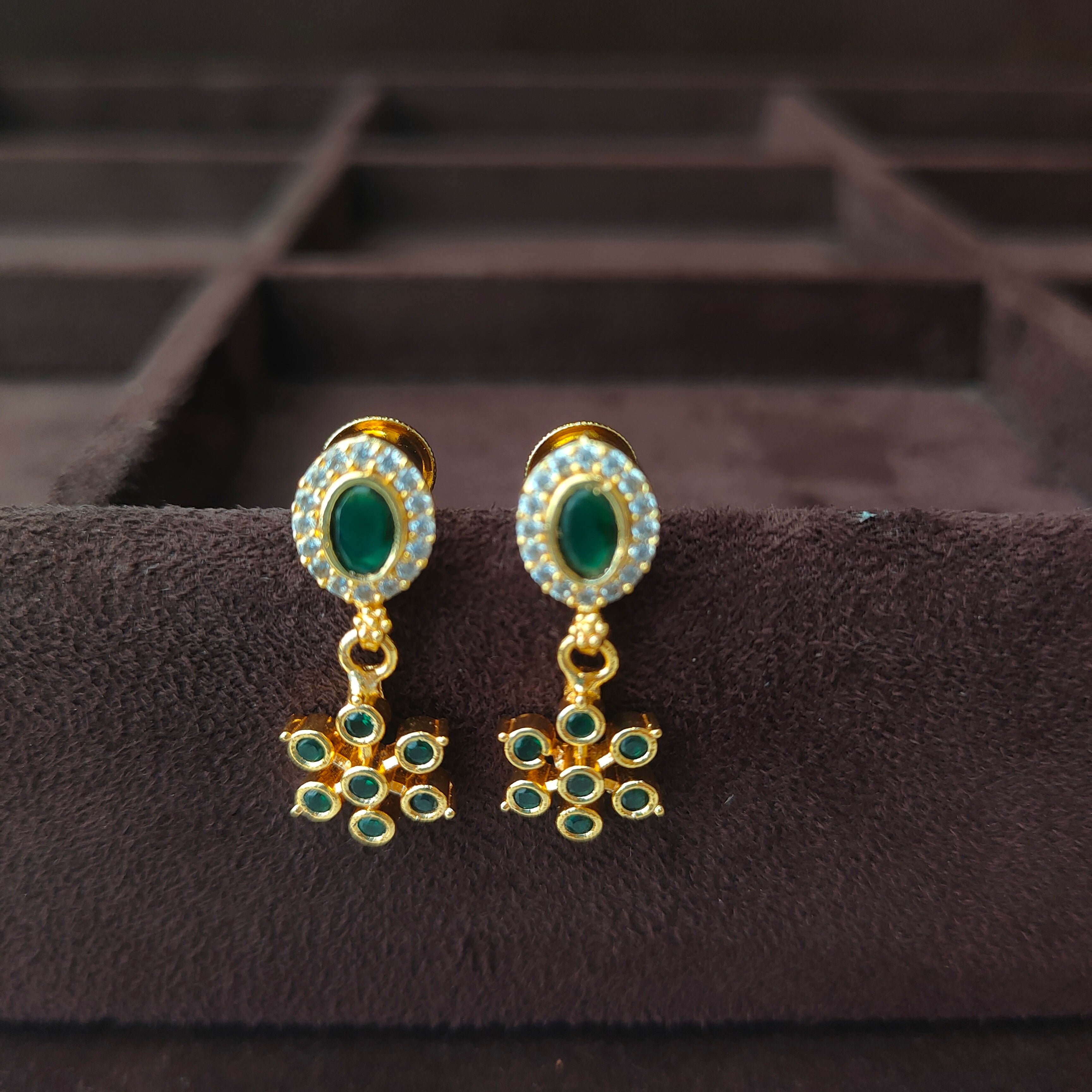 925 Silver Gold Plated Earring -5564