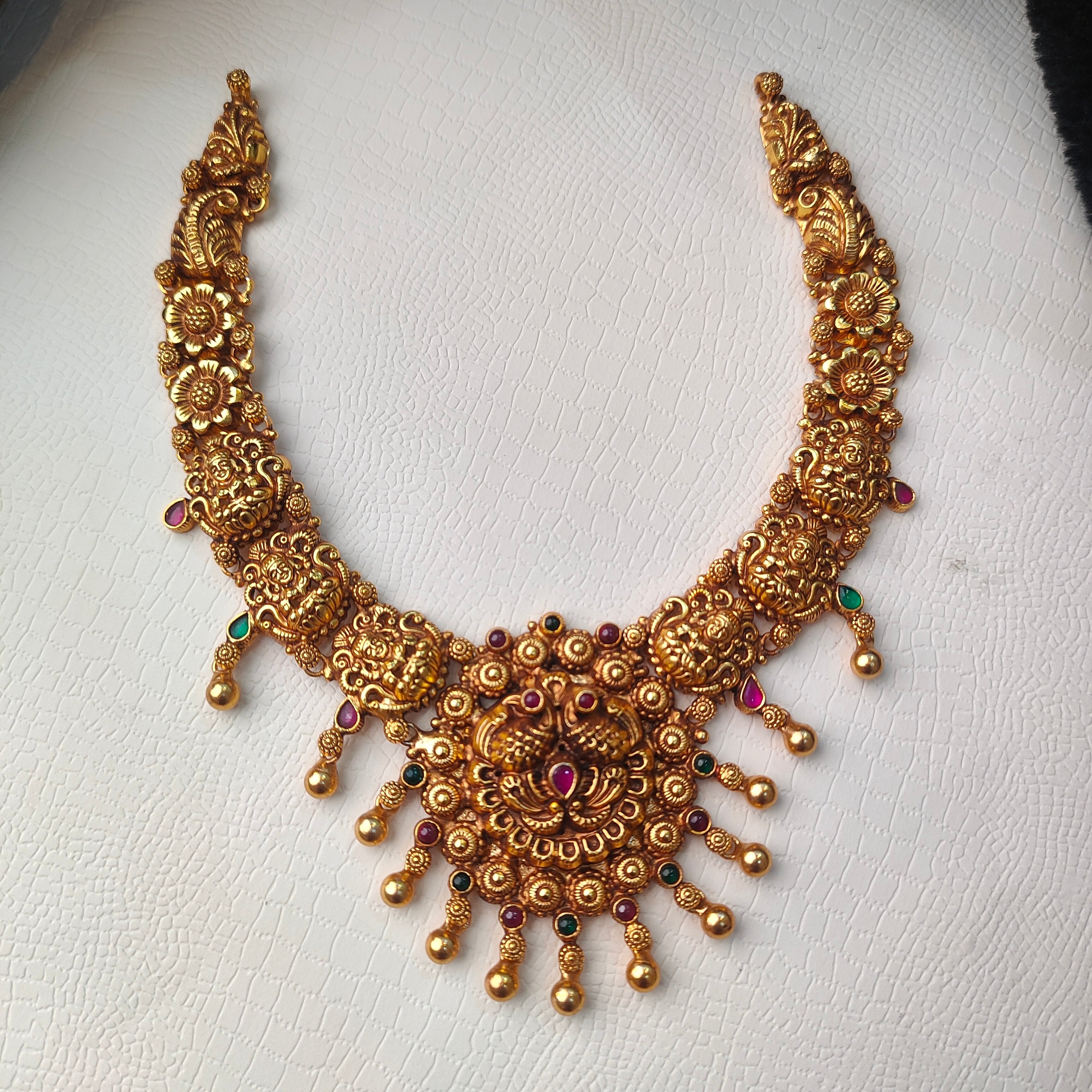 925 Silver Nakshi Necklace -0089