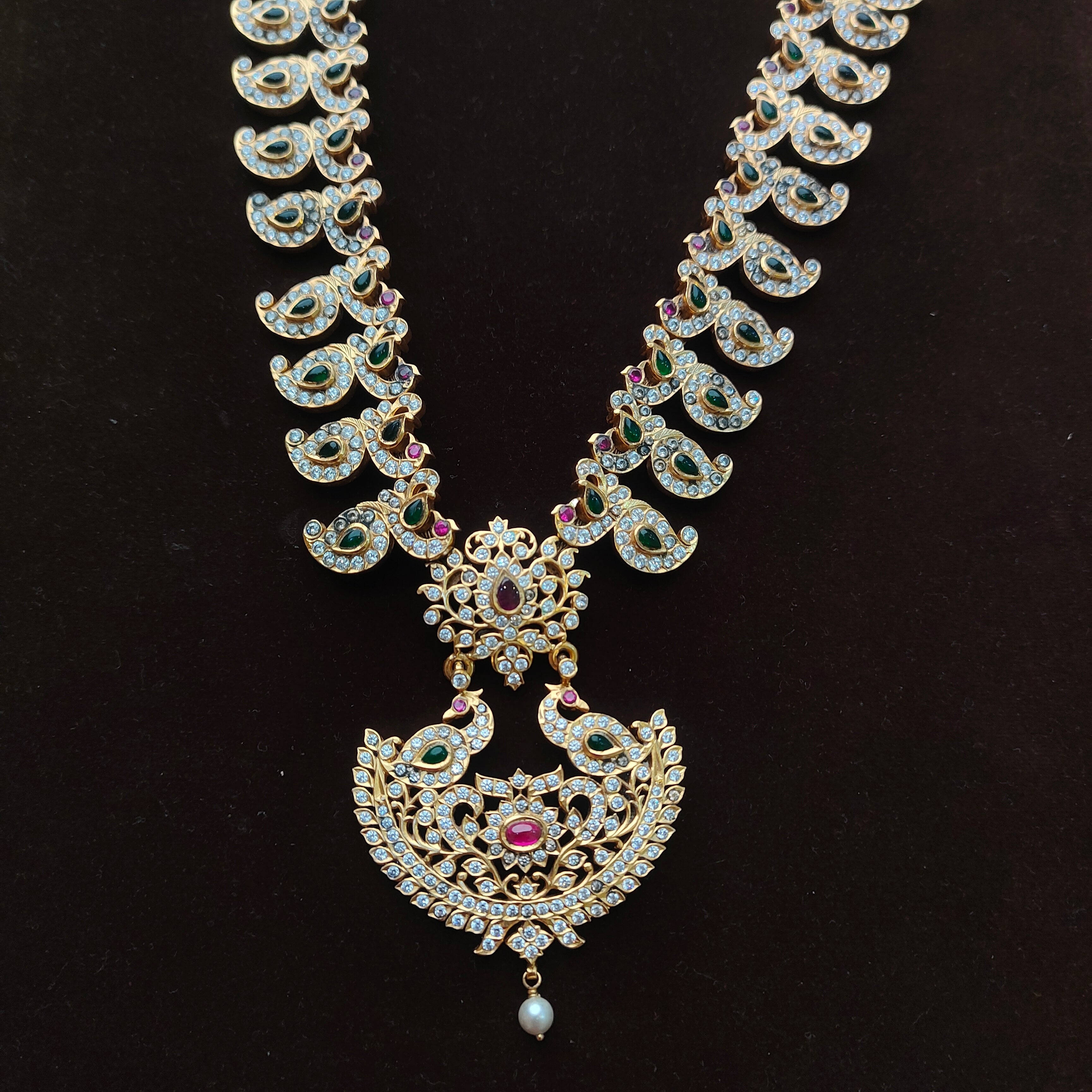 Pure 925 Silver Gold Plated Haram- 5772