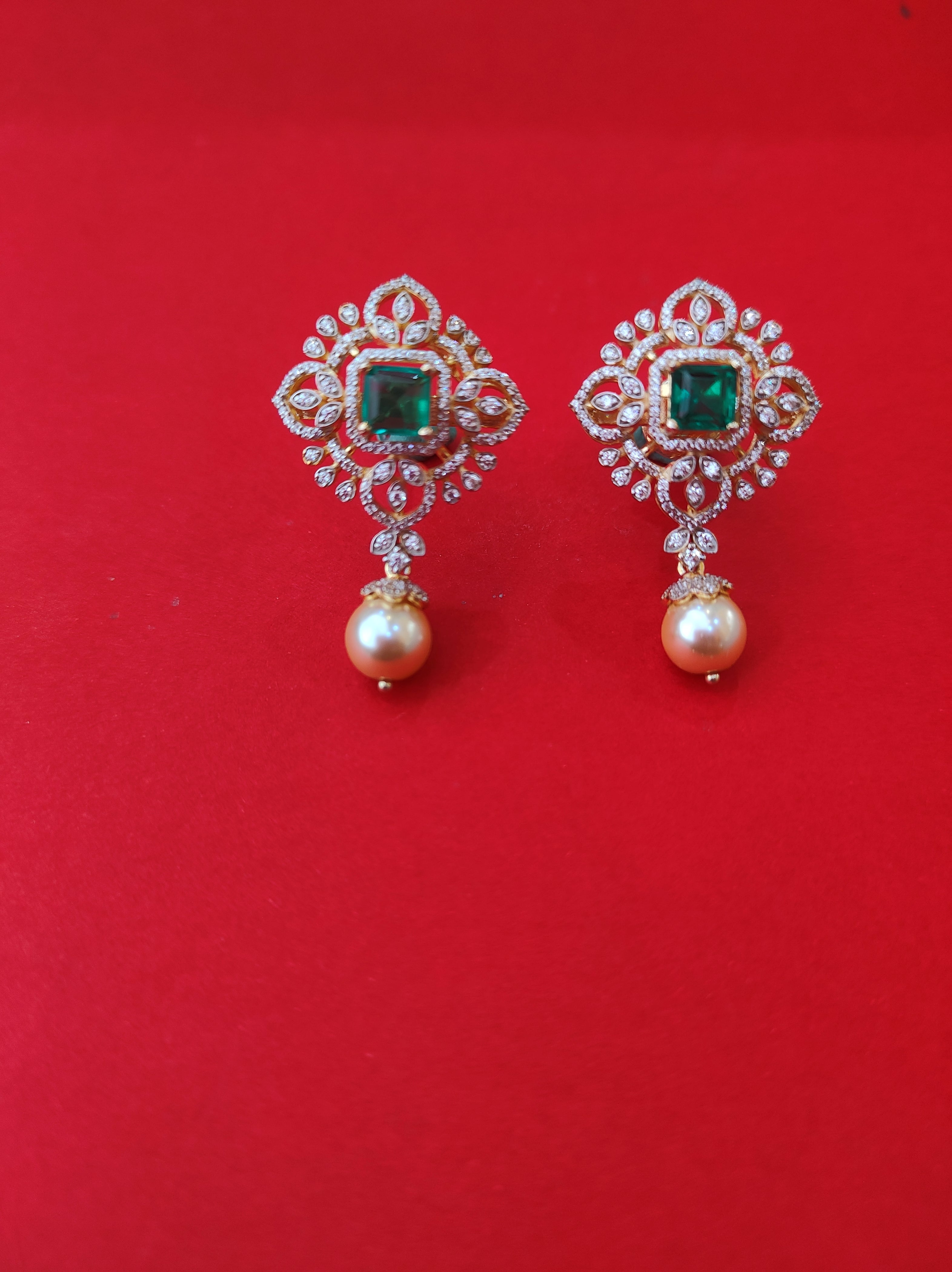 Theia Diamond look Jhumka - 1002 (MADE TO  ORDER)