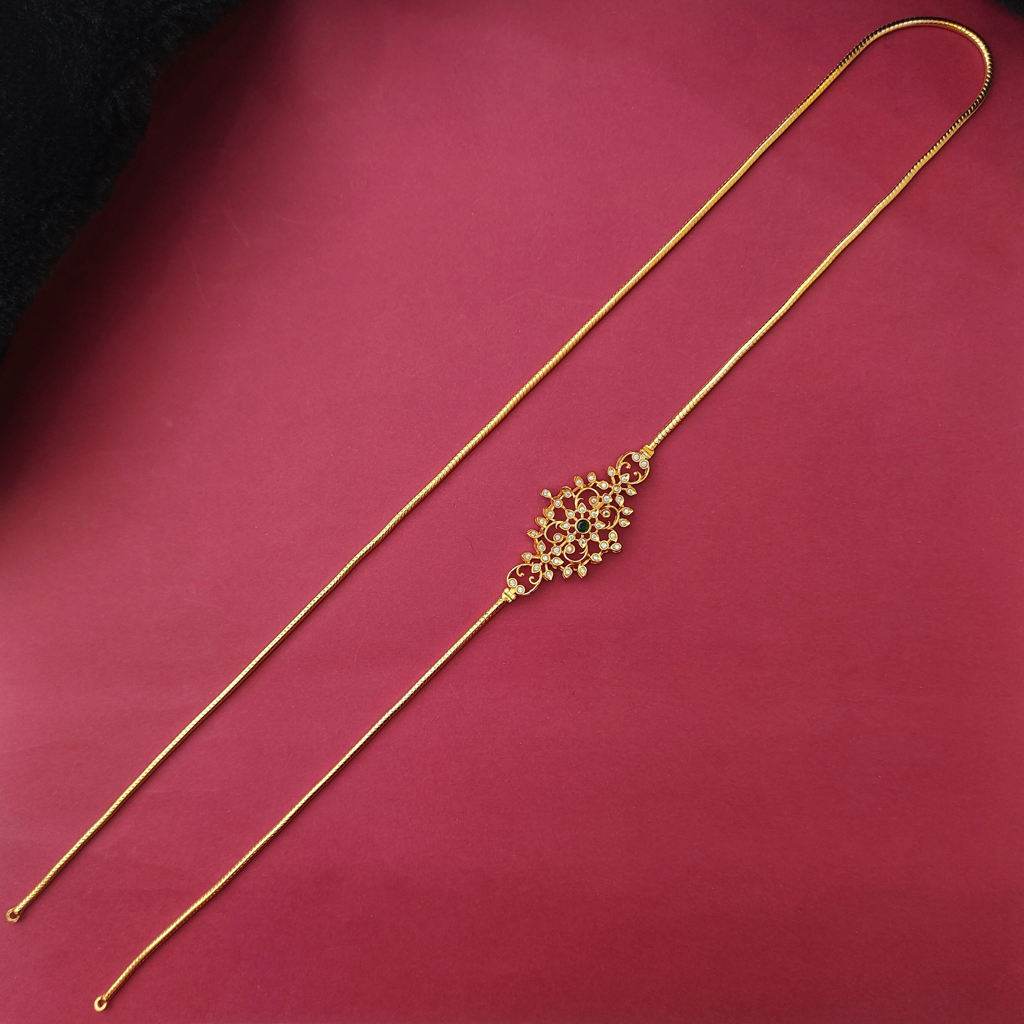 925 Silver Gold Plated Mogapu Chain-0893