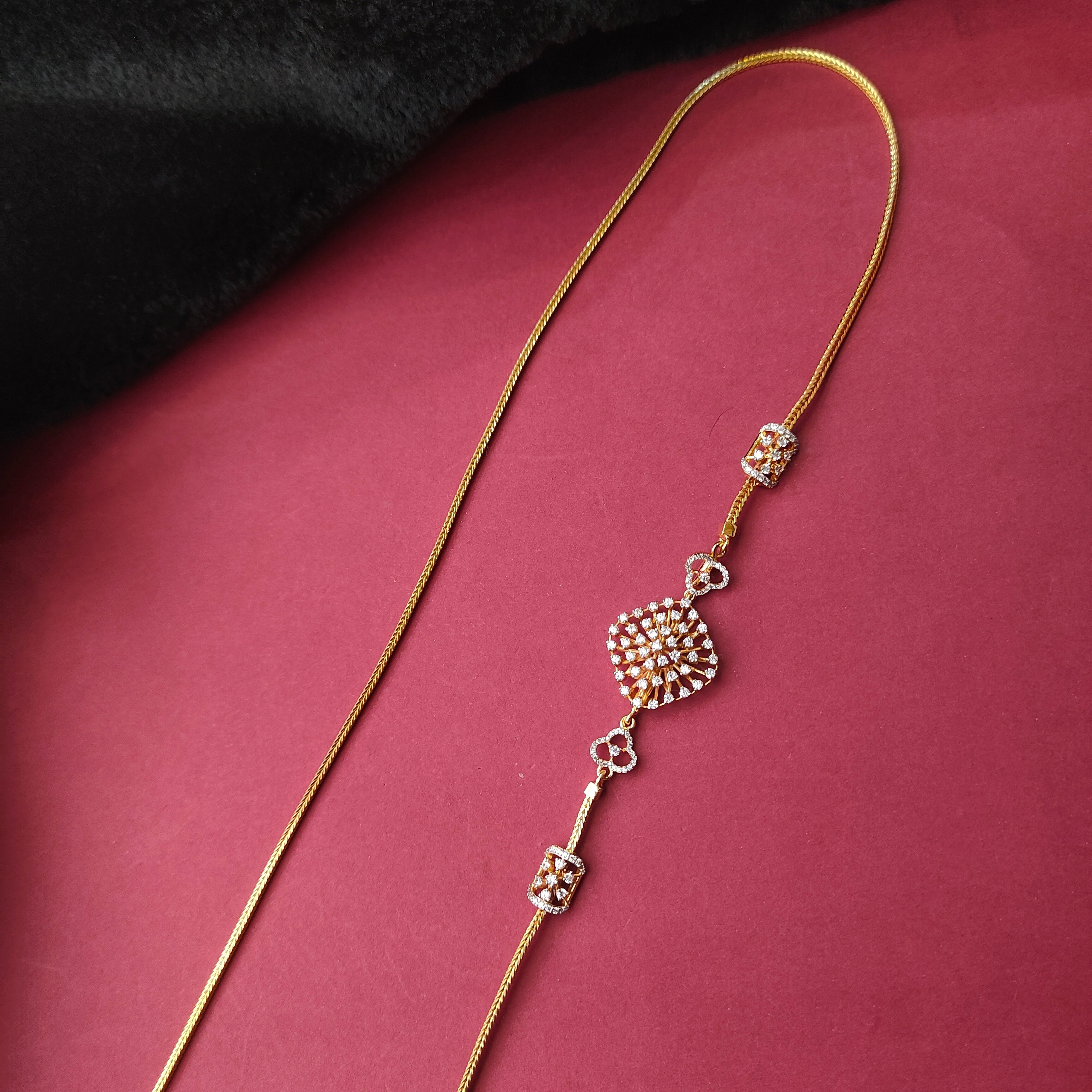 925 Silver Gold Plated Mugapu Chain-222  Made to order