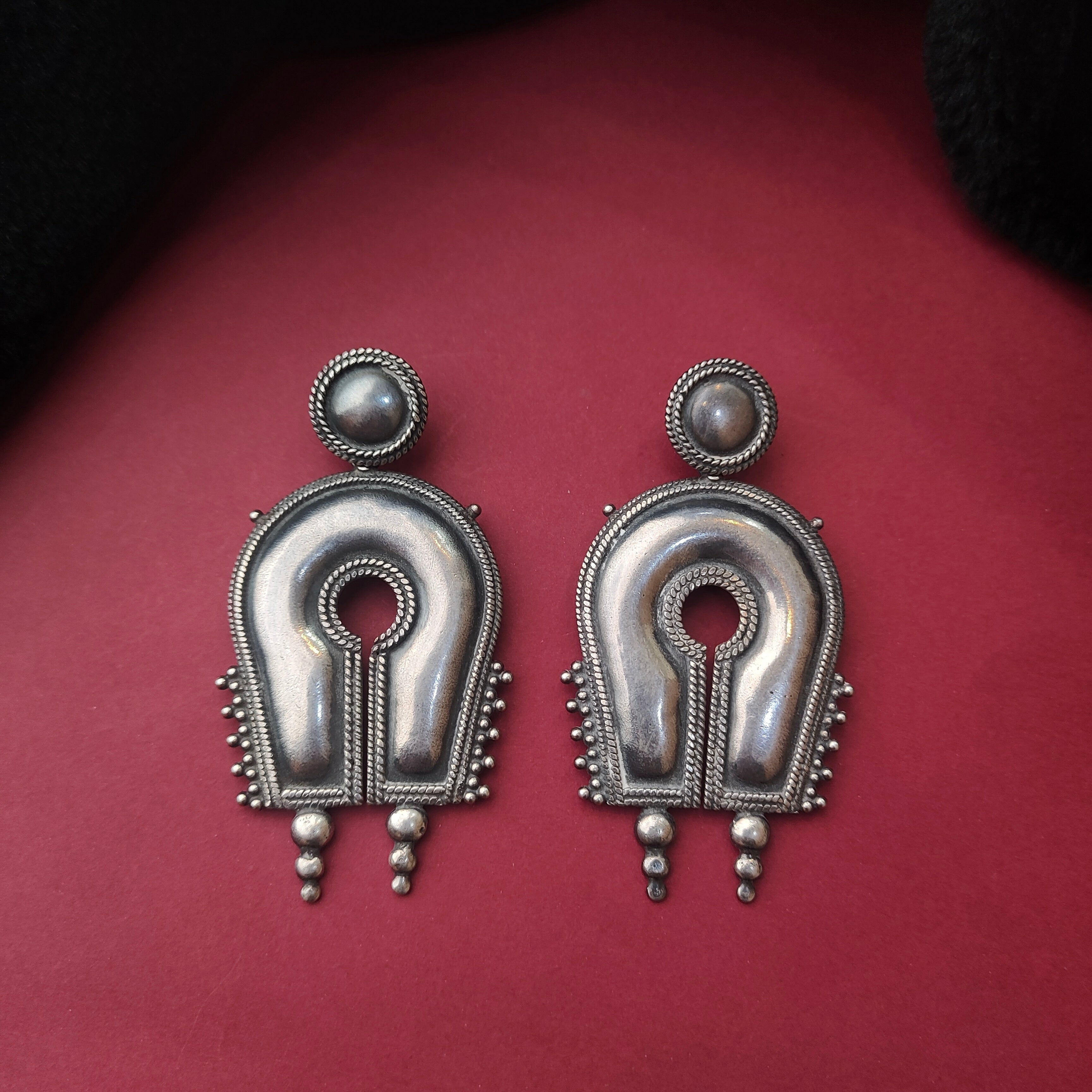 925 Pure Silver Oxidized Earring-1567