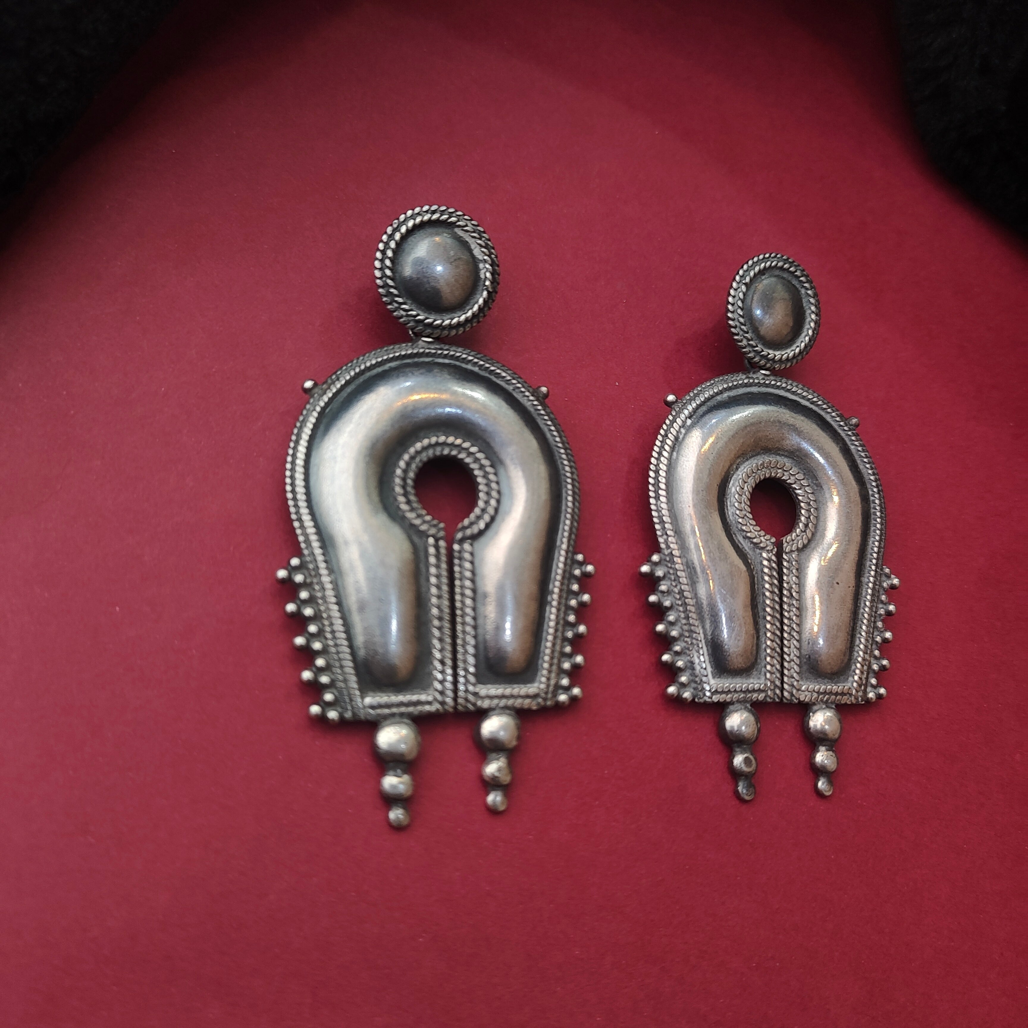 925 Pure Silver Oxidized Earring-1567