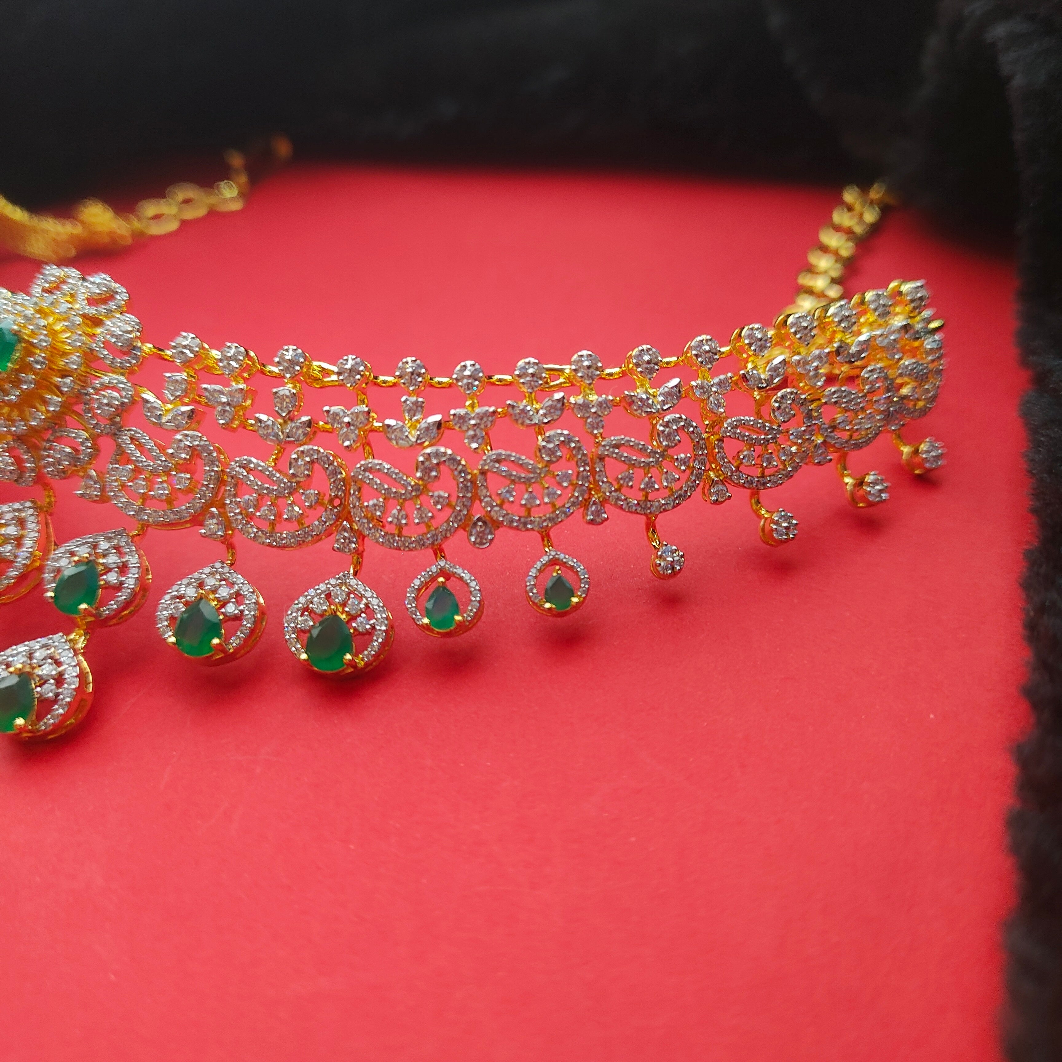 925 Silver Theia Diamond Look Choker- 001