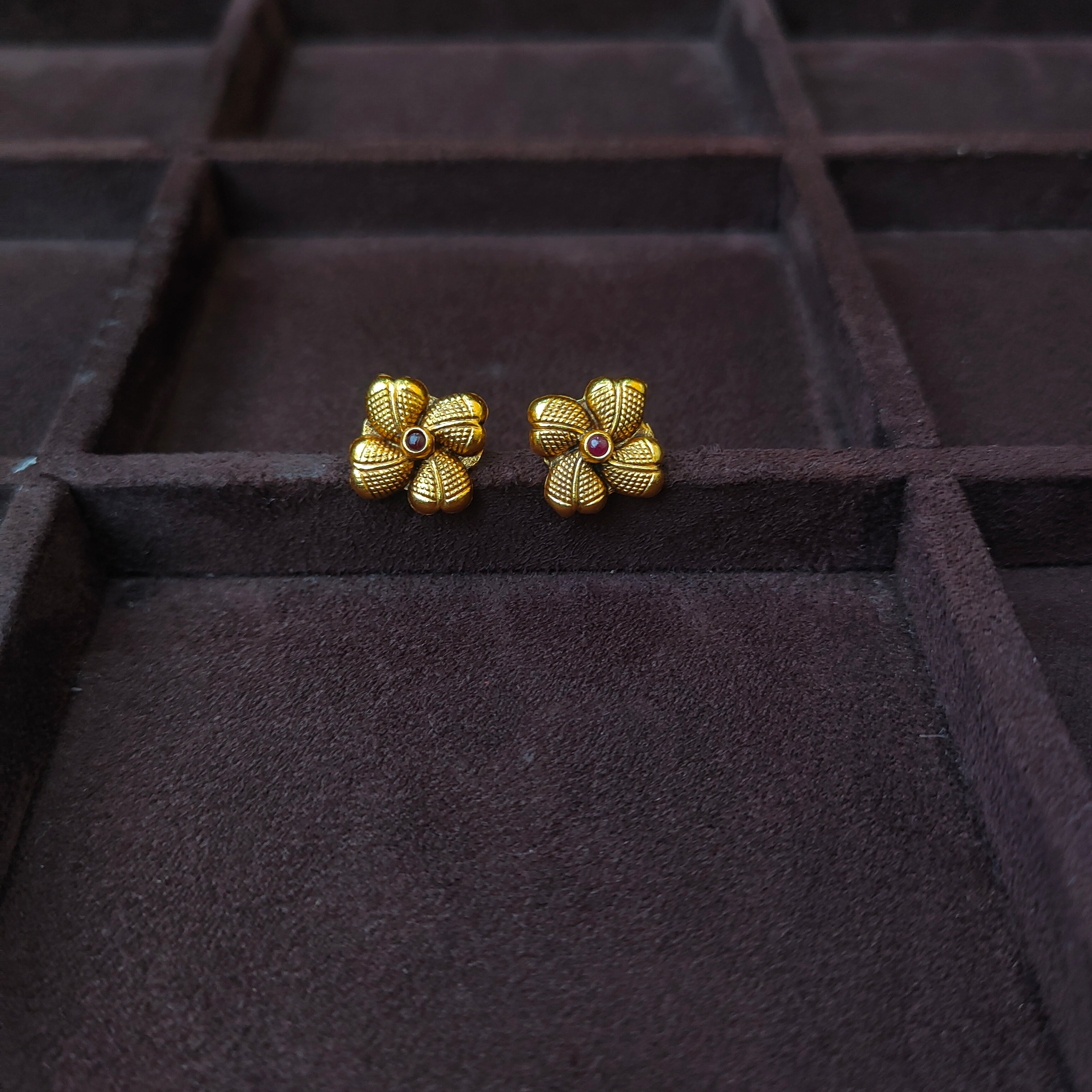 925 Silver Gold Plated  Ear stud -0184