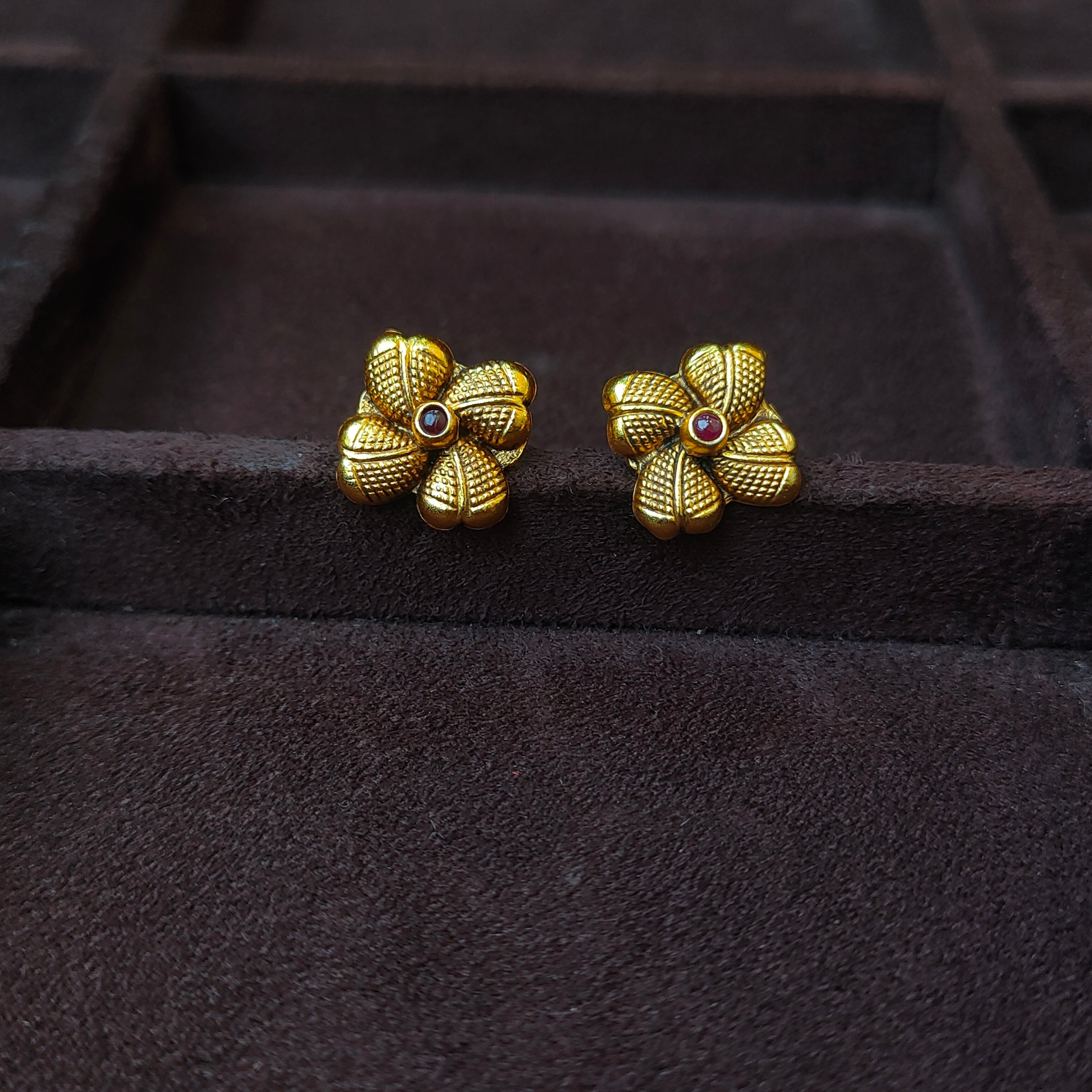 925 Silver Gold Plated  Ear stud -0184