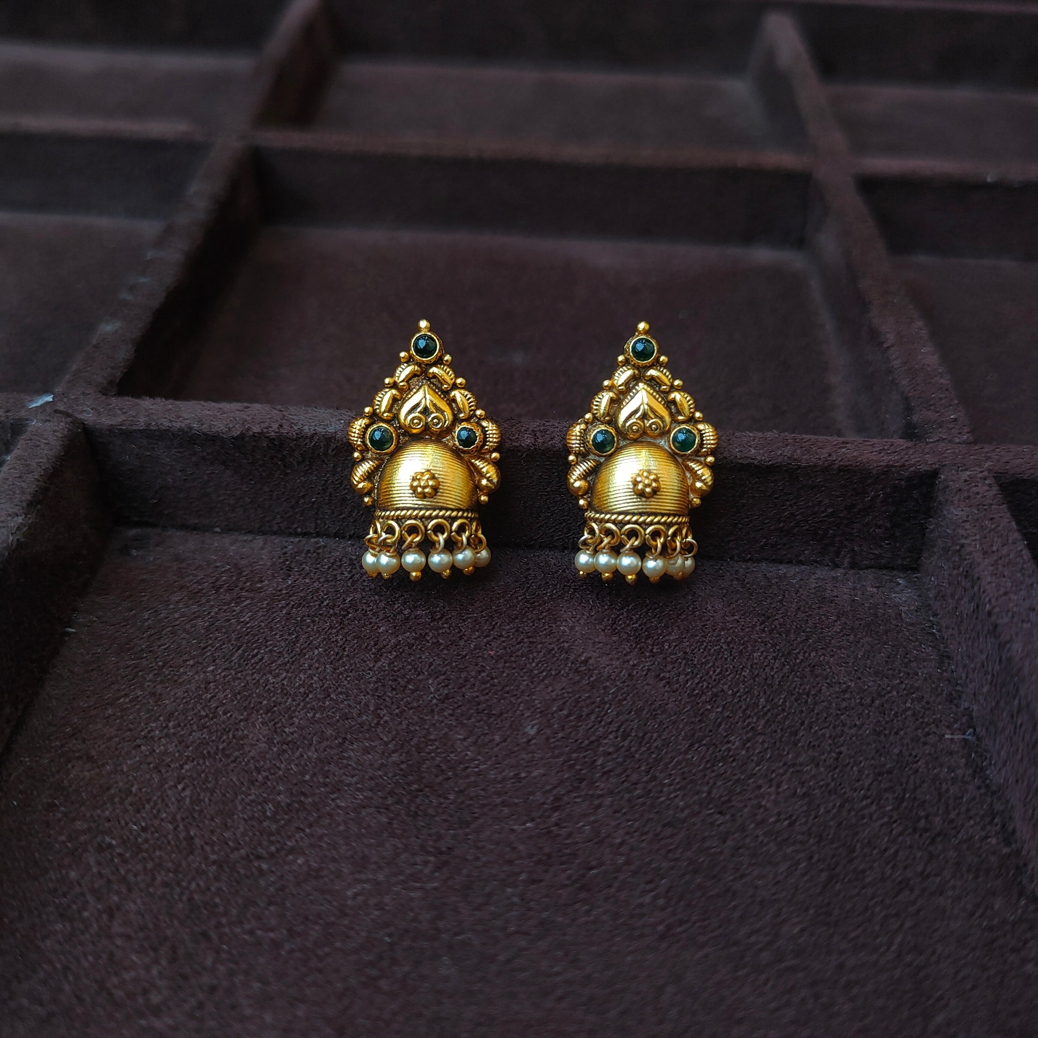 925 Silver Gold Plated  Earstud -0177