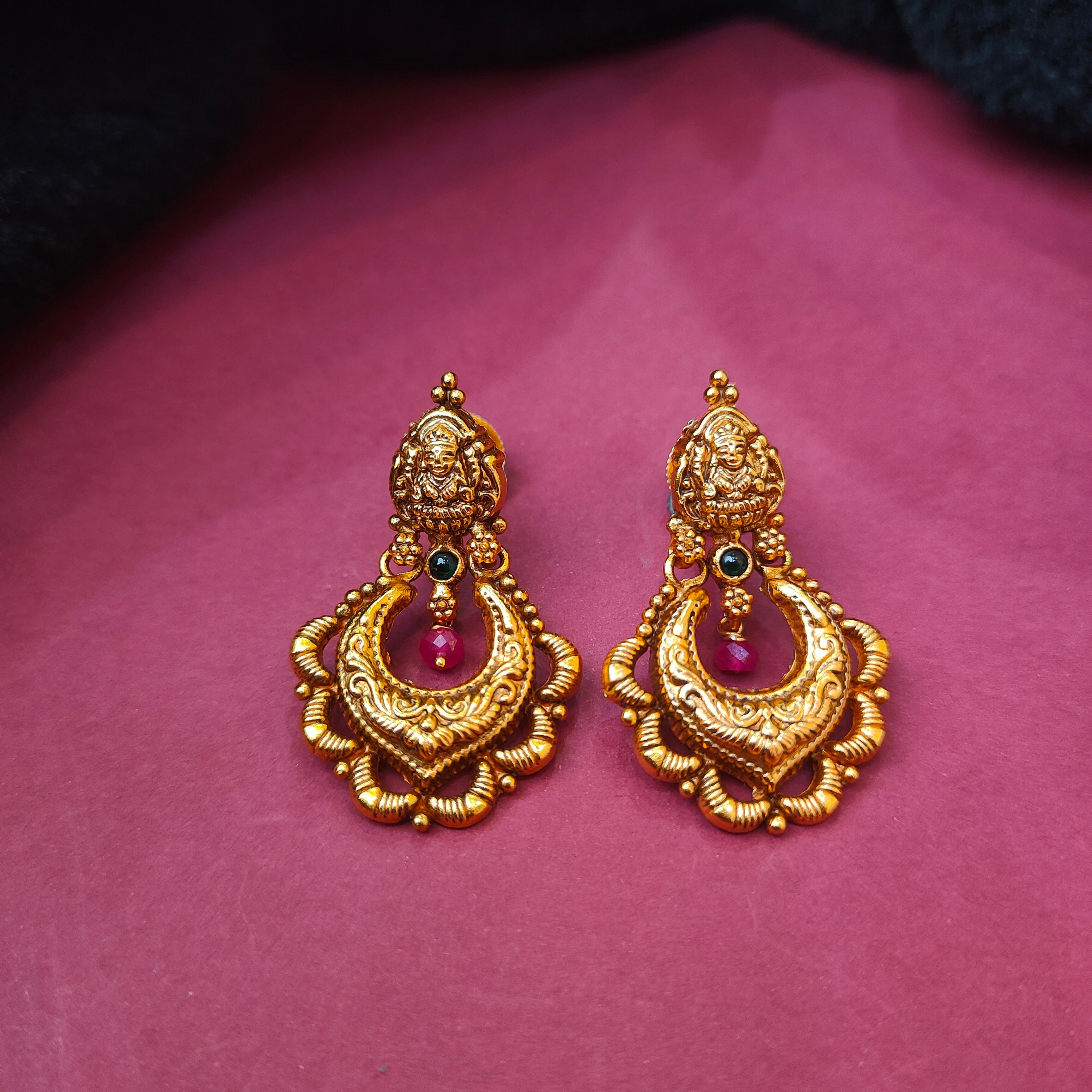 925 Silver lakshmi Earrings - 0187