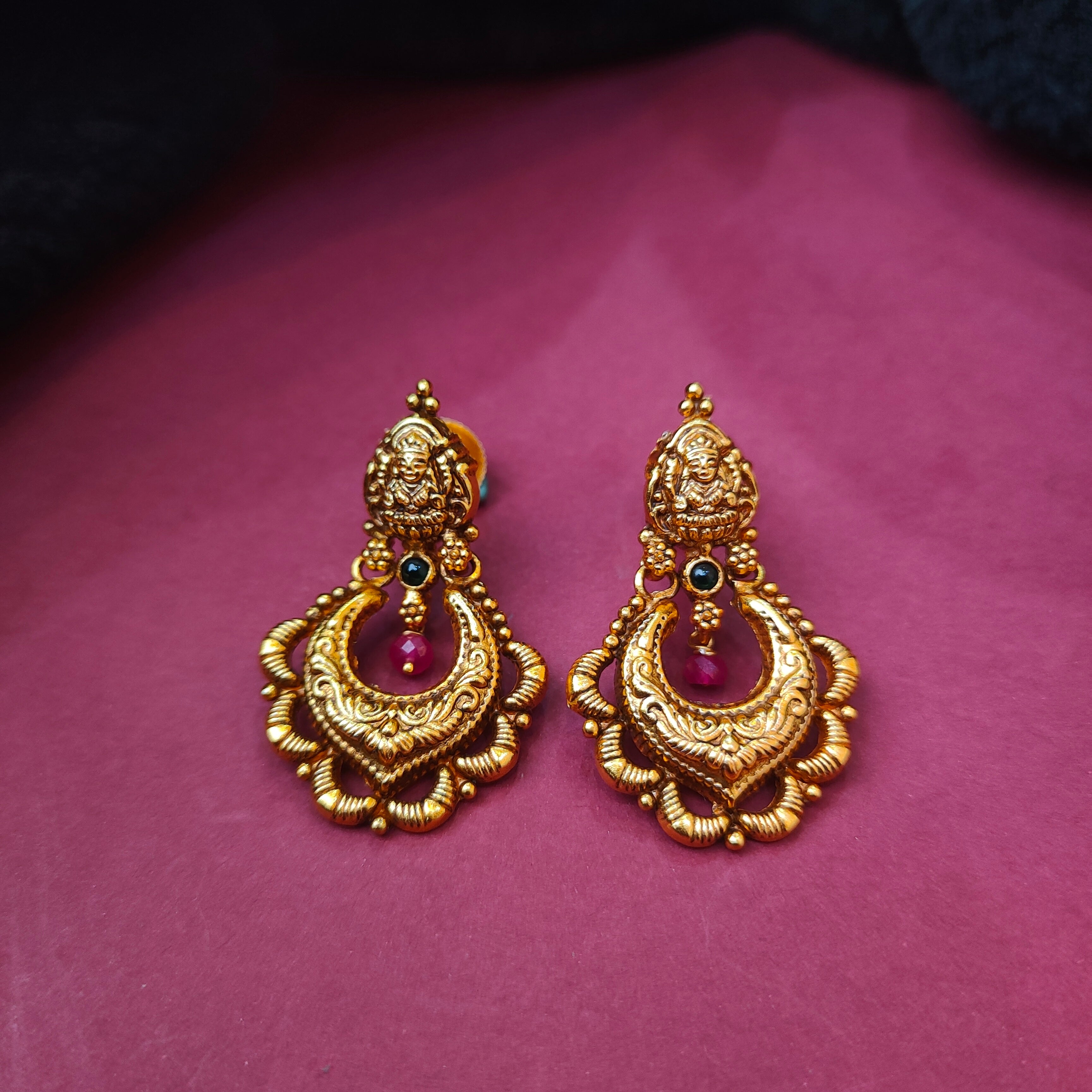 925 Silver lakshmi Earrings - 0187