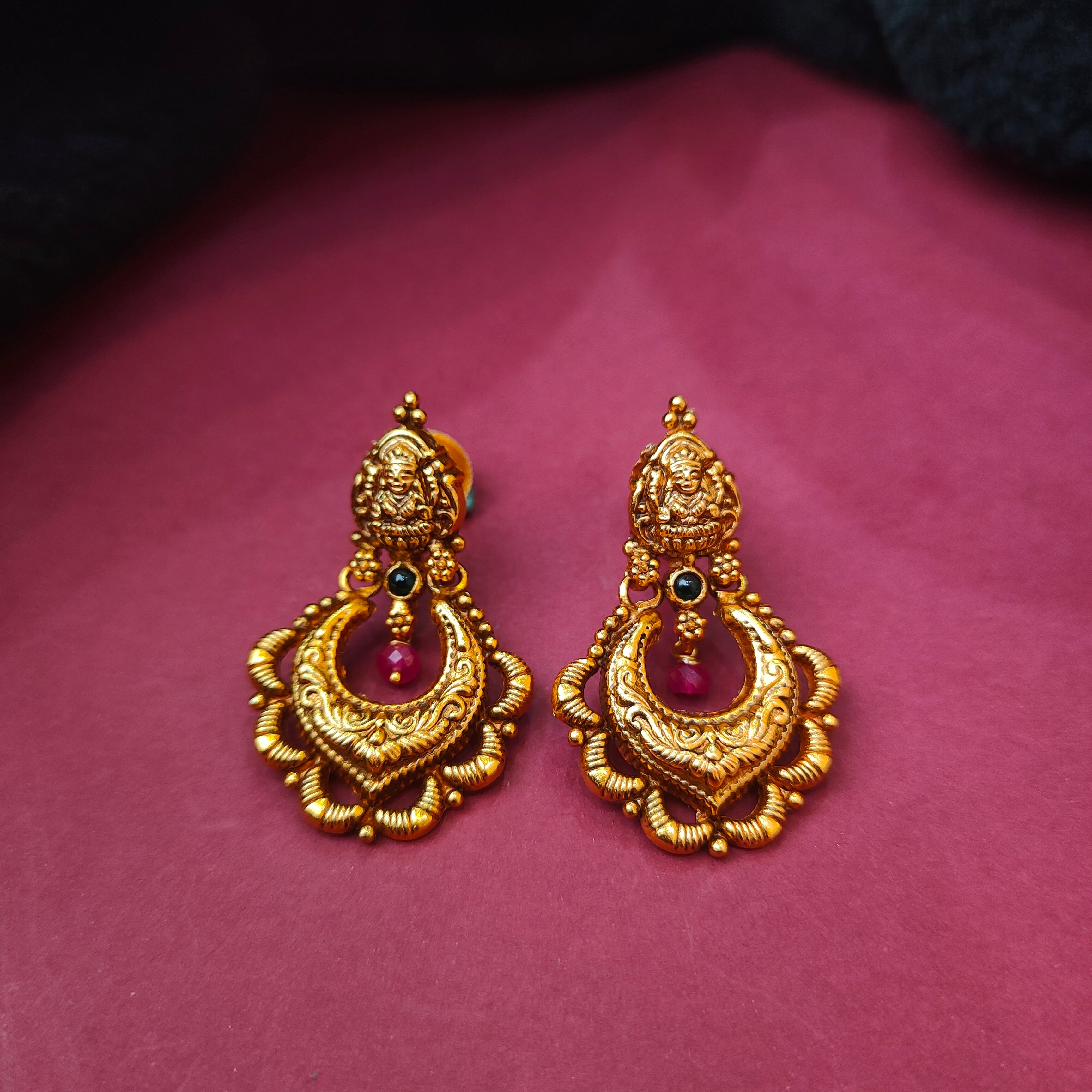 925 Silver lakshmi Earrings - 0187