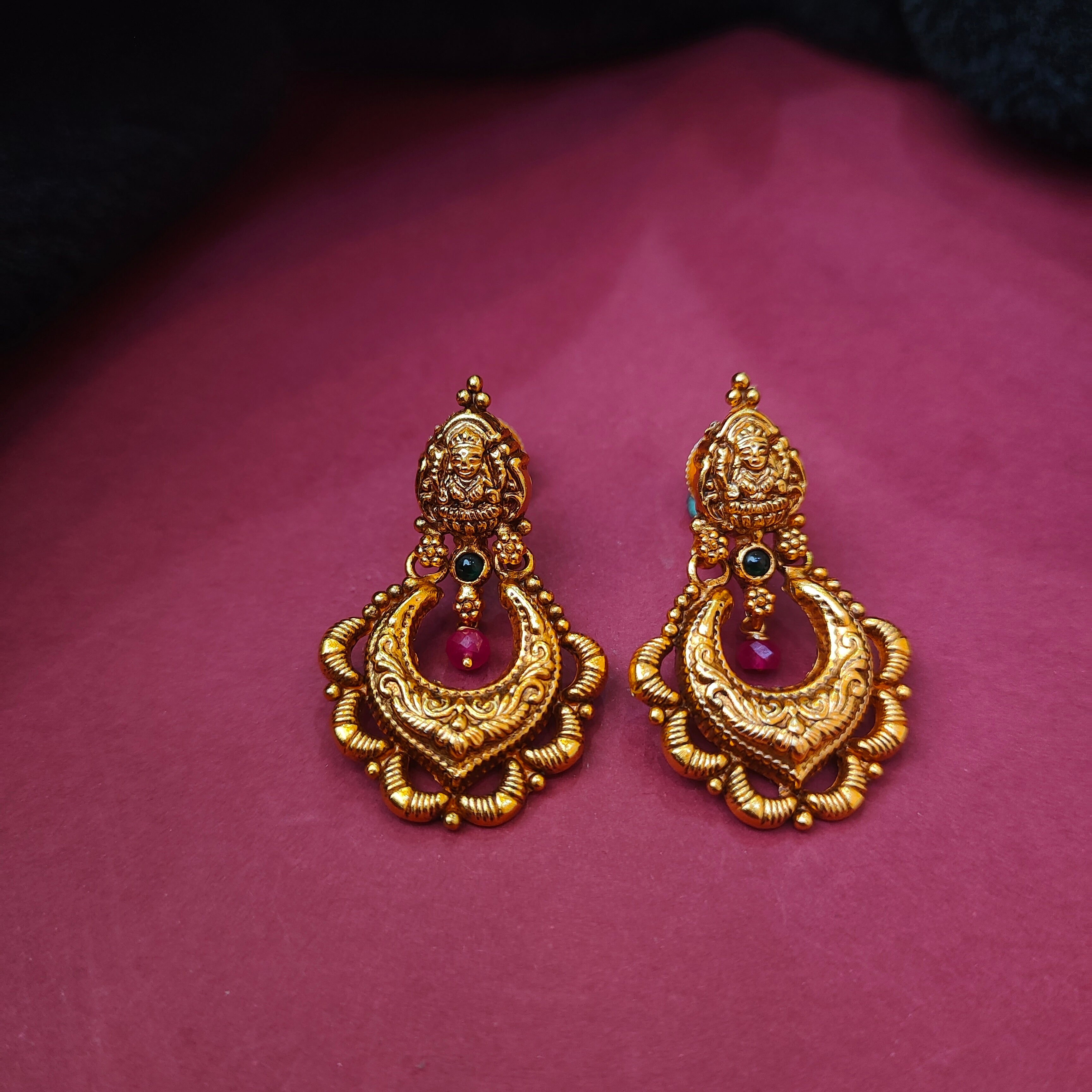 925 Silver lakshmi Earrings - 0187