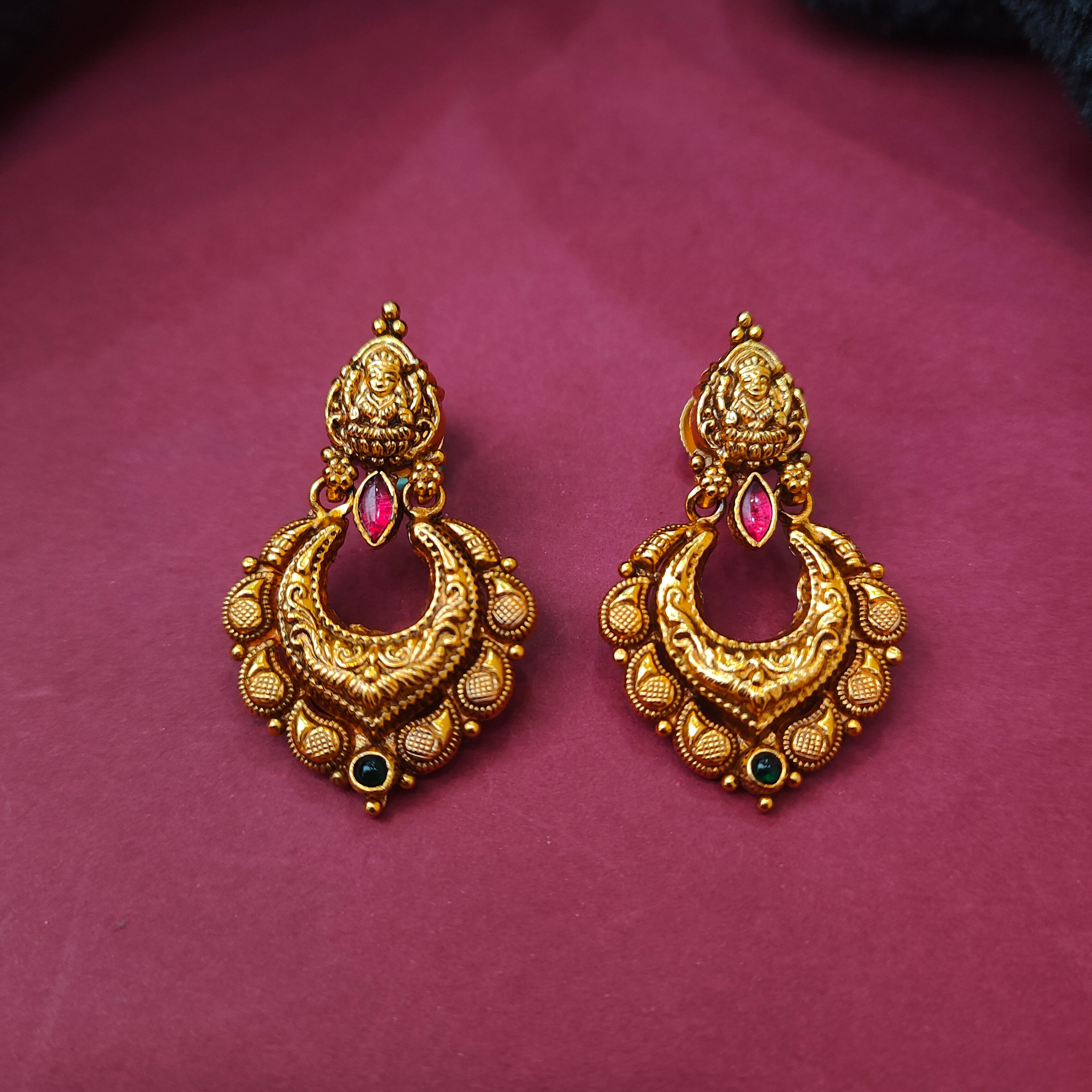925 Silver lakshmi Earrings - 0188