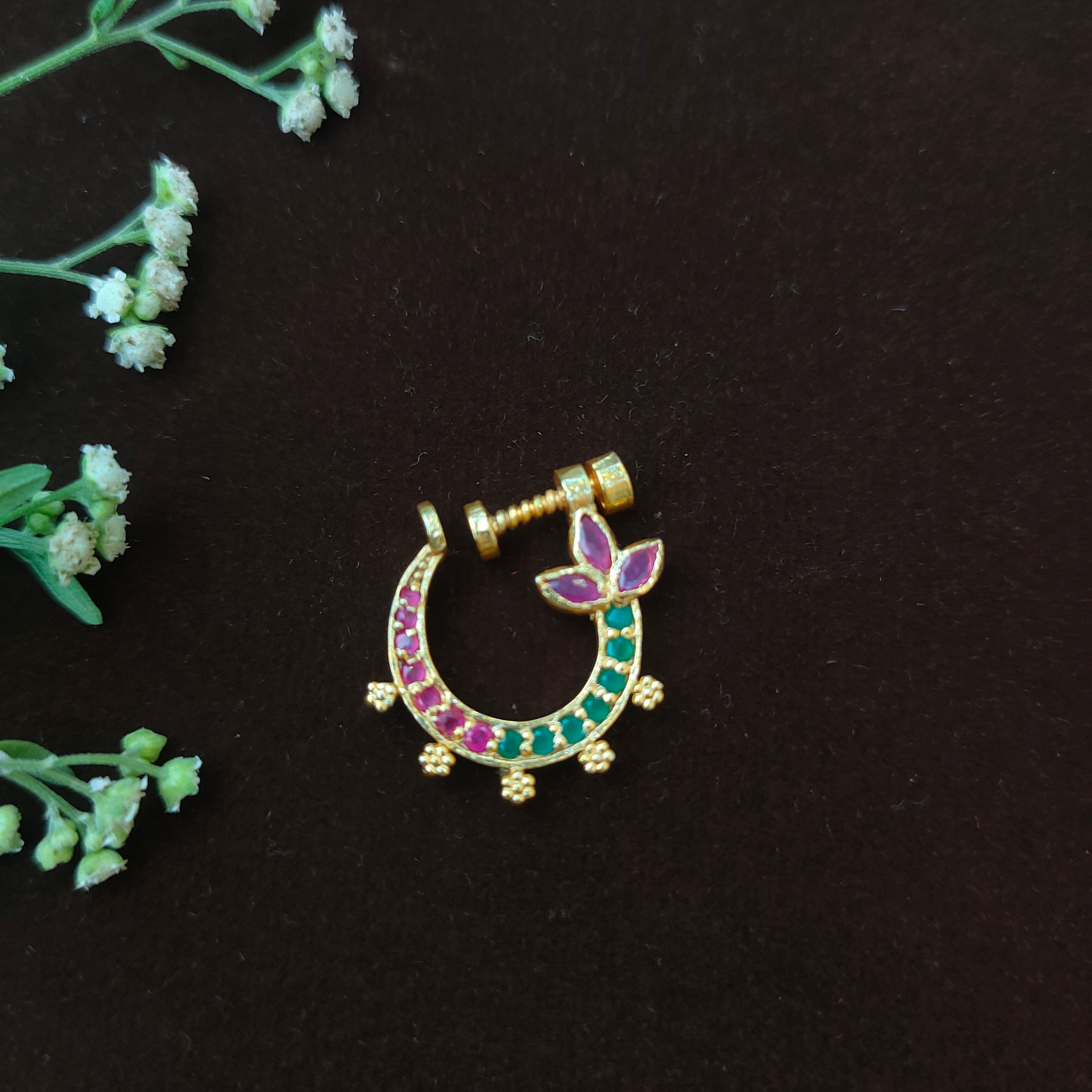 Pure 925 Silver Traditional Nath -0056