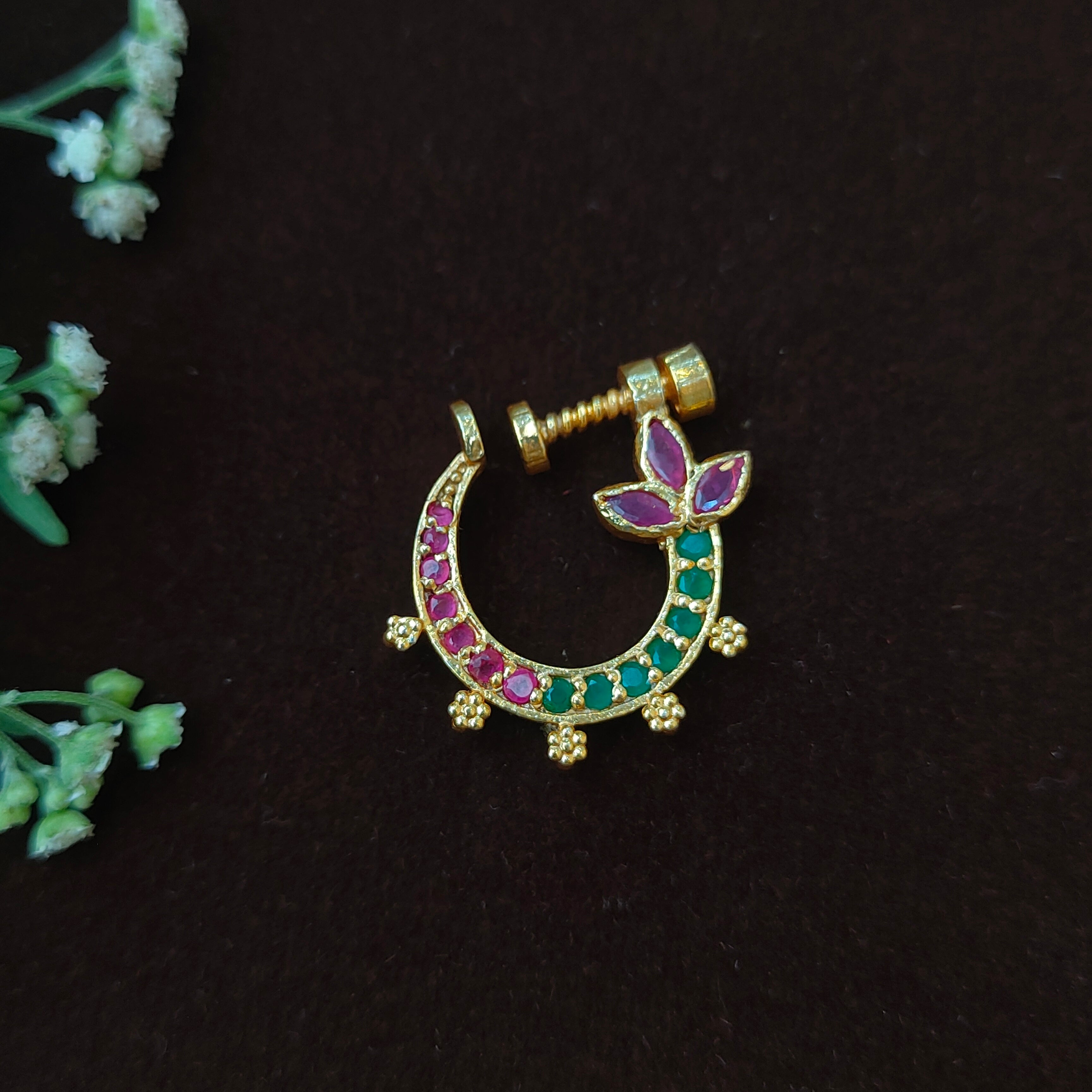 Pure 925 Silver Traditional Nath -0056