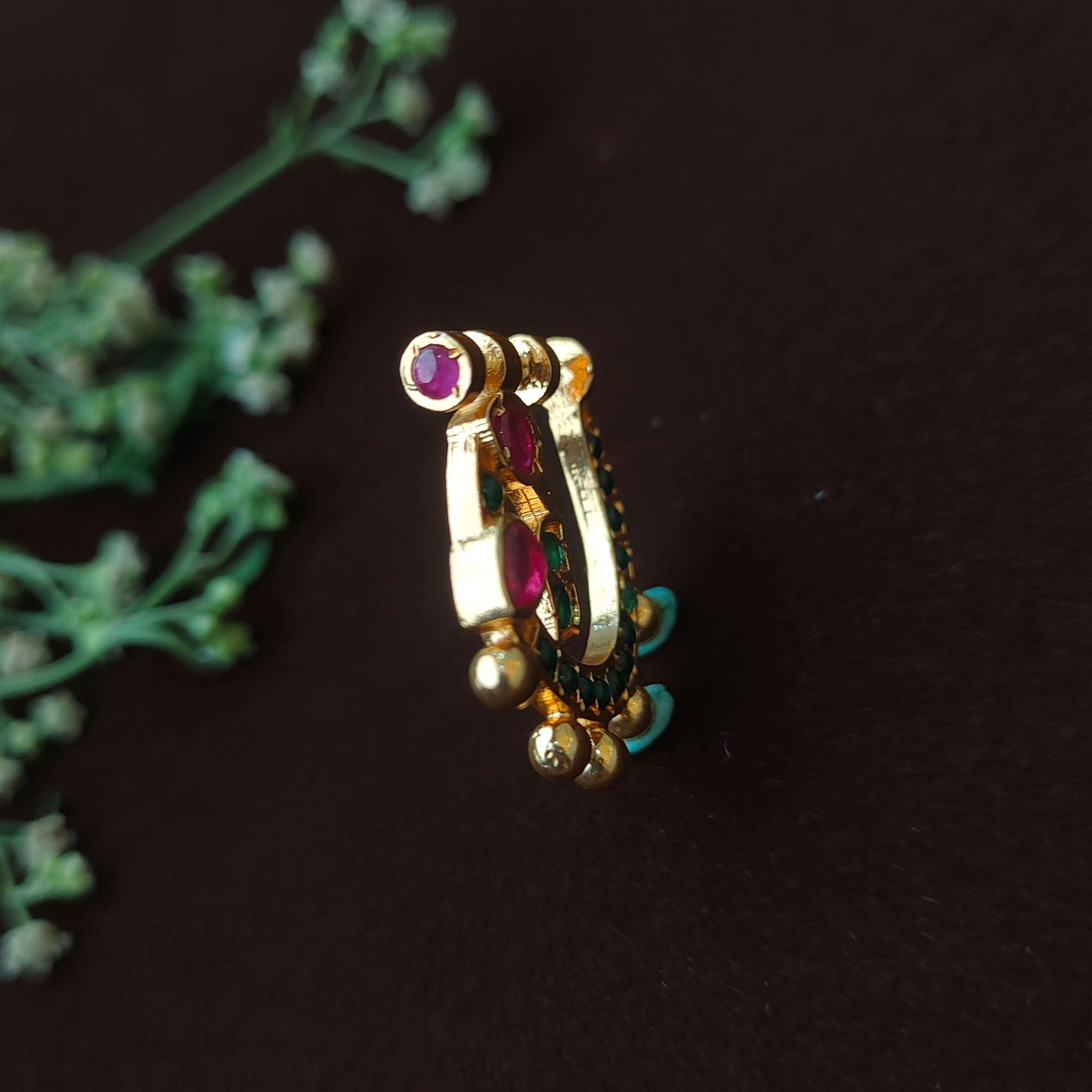 Pure 925 Silver Traditional Nath -0048