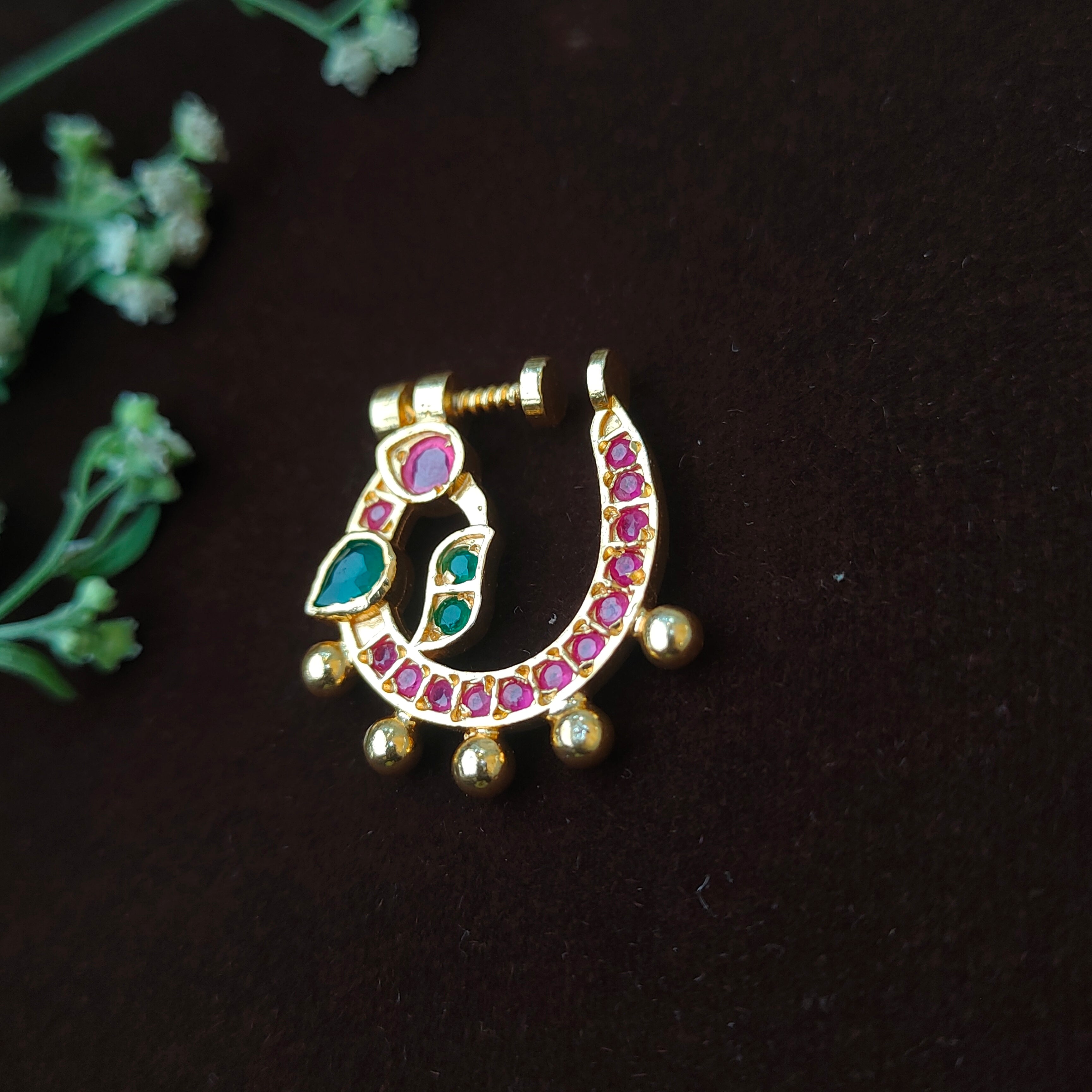 Pure 925 Silver Traditional Nath - 0047