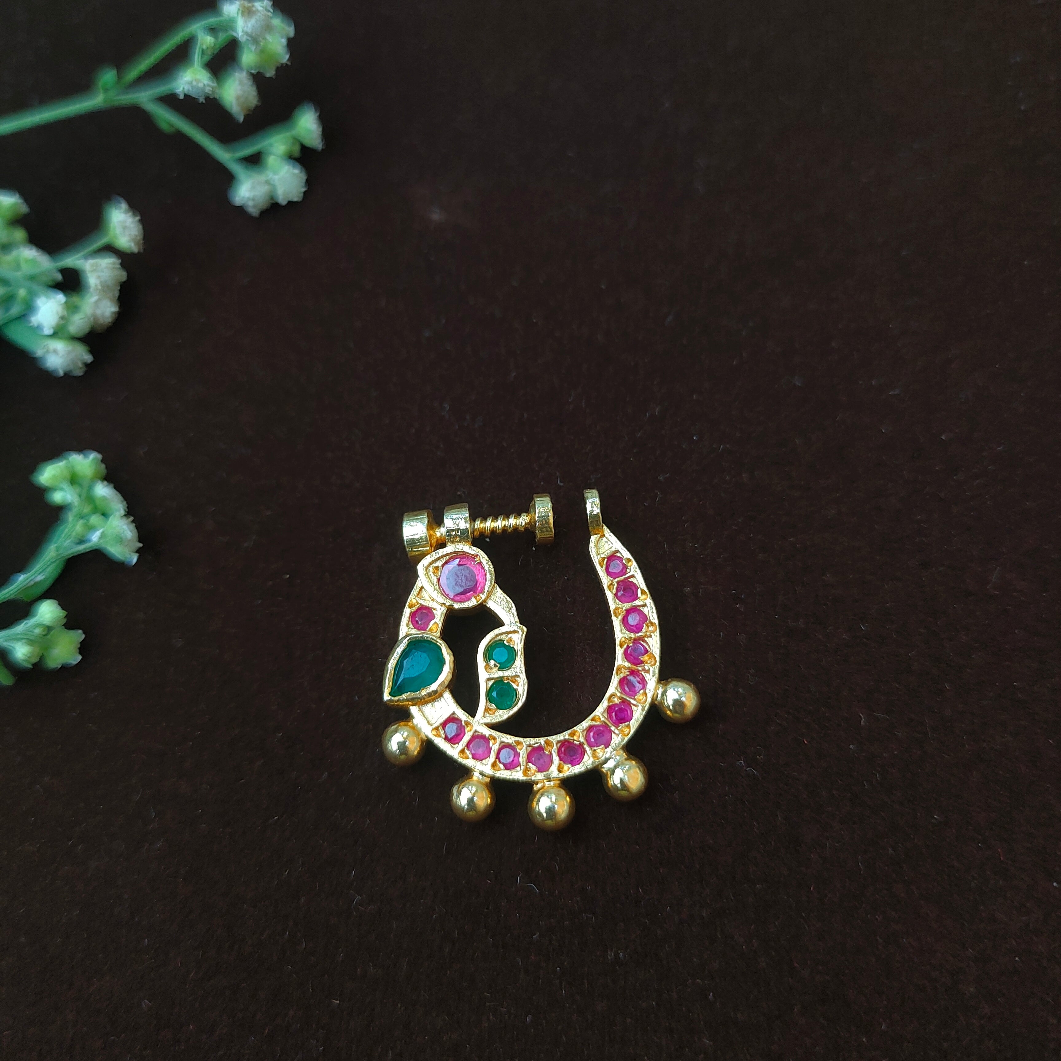 Pure 925 Silver Traditional Nath - 0047