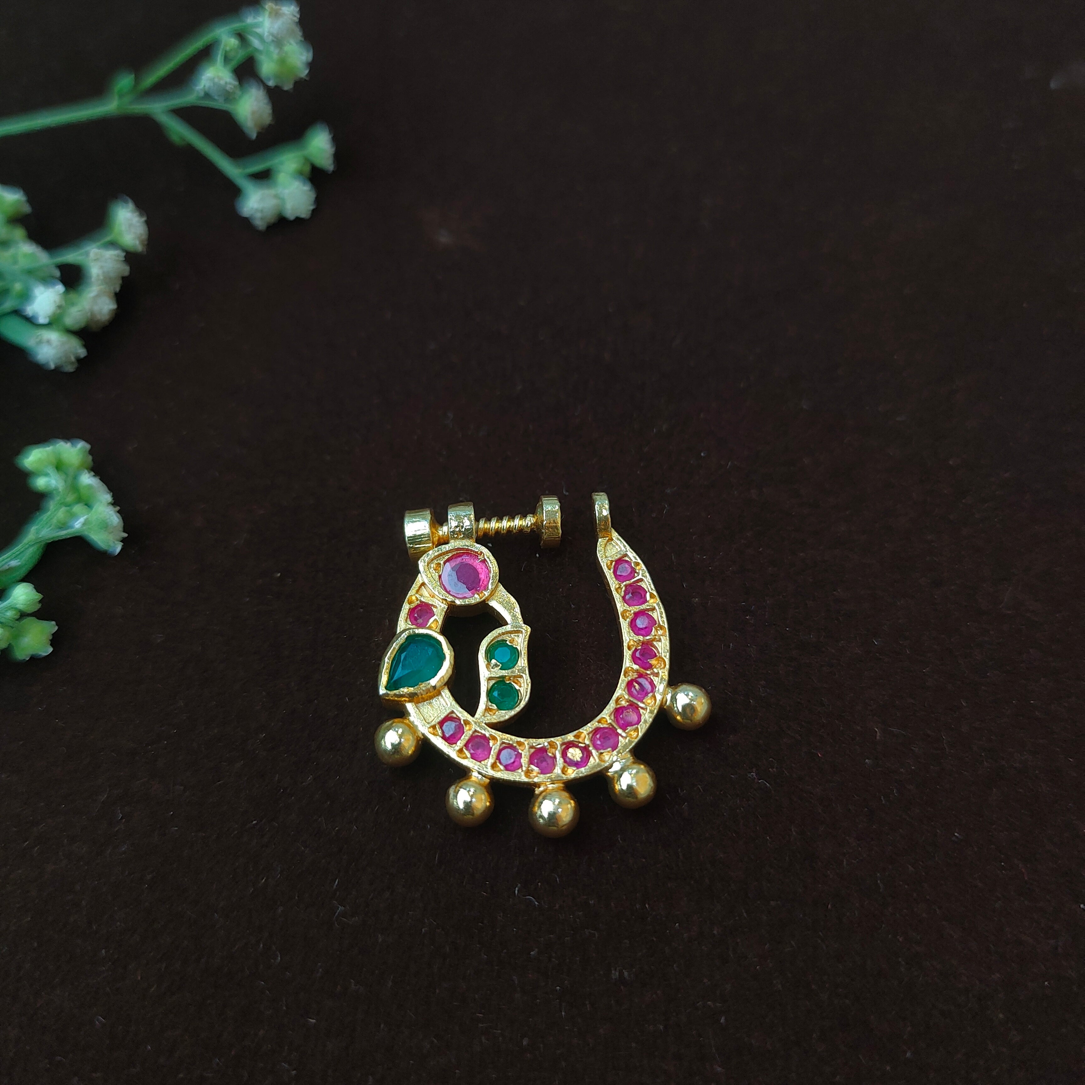 Pure 925 Silver Traditional Nath - 0047