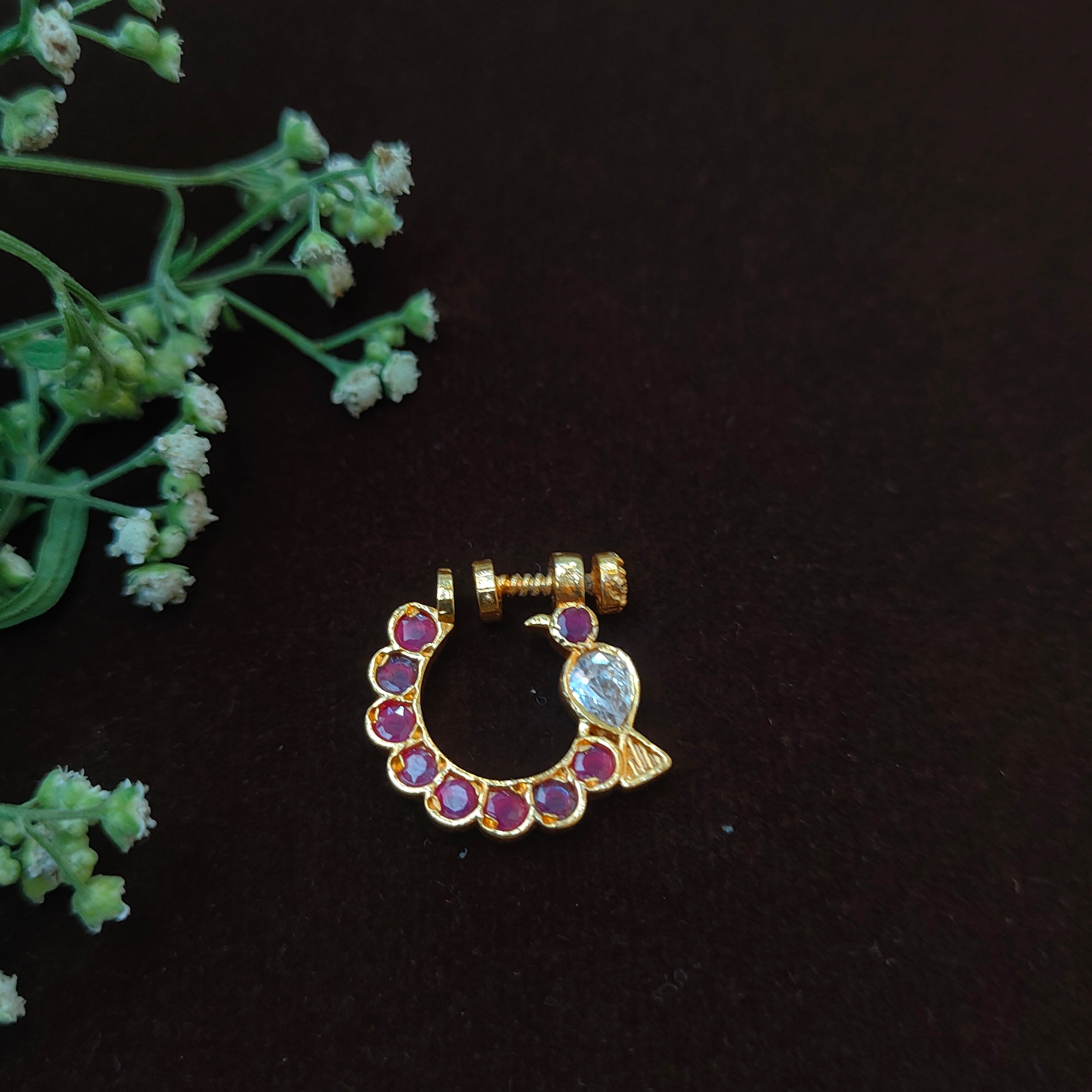 Pure 925 Silver Traditional Nath - 0063