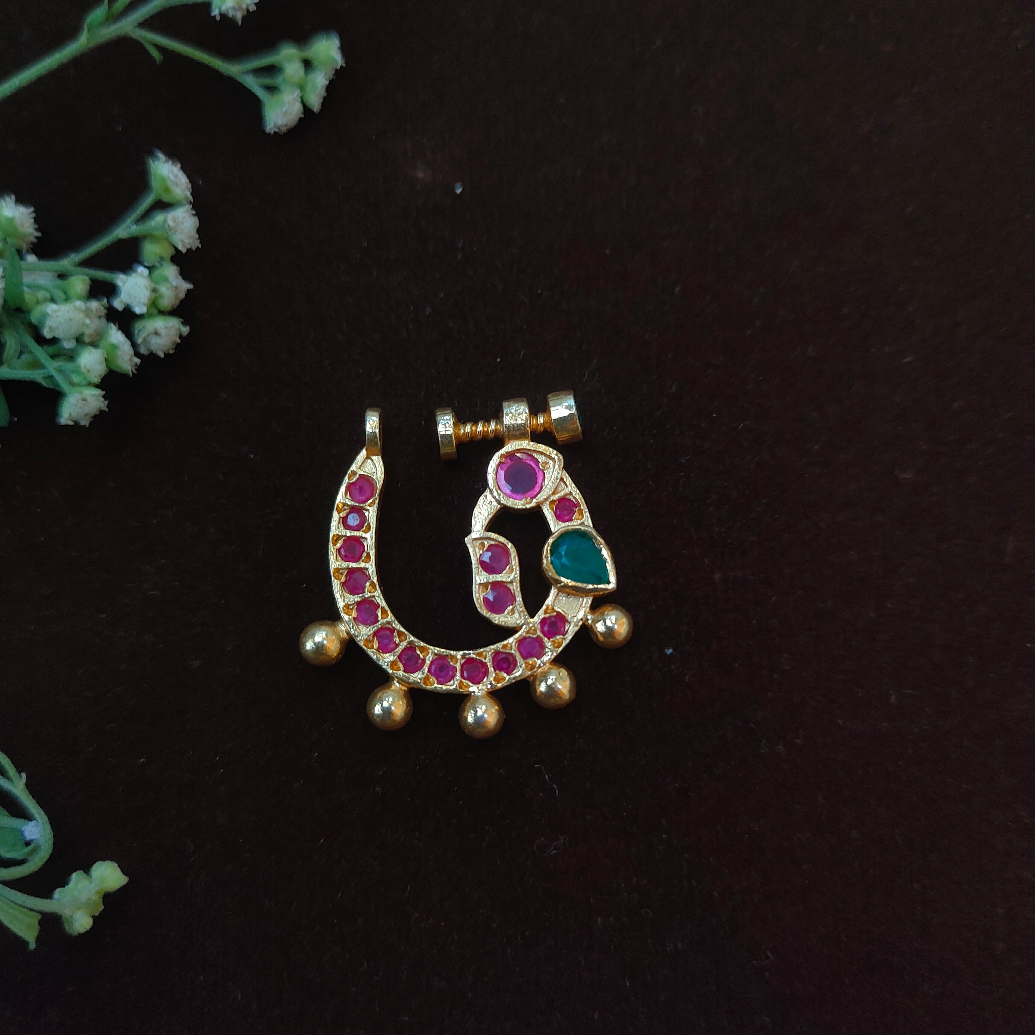 Pure 925 Silver Traditional Nath -0049