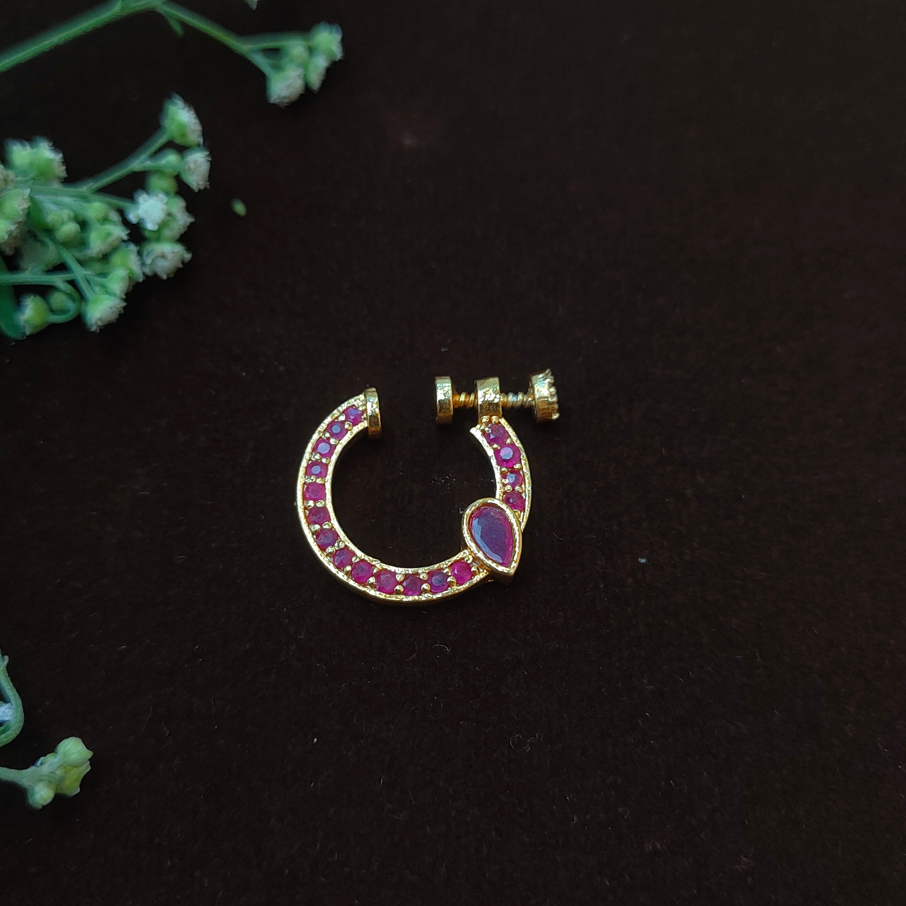 Pure 925 Silver Traditional Nath - 0067