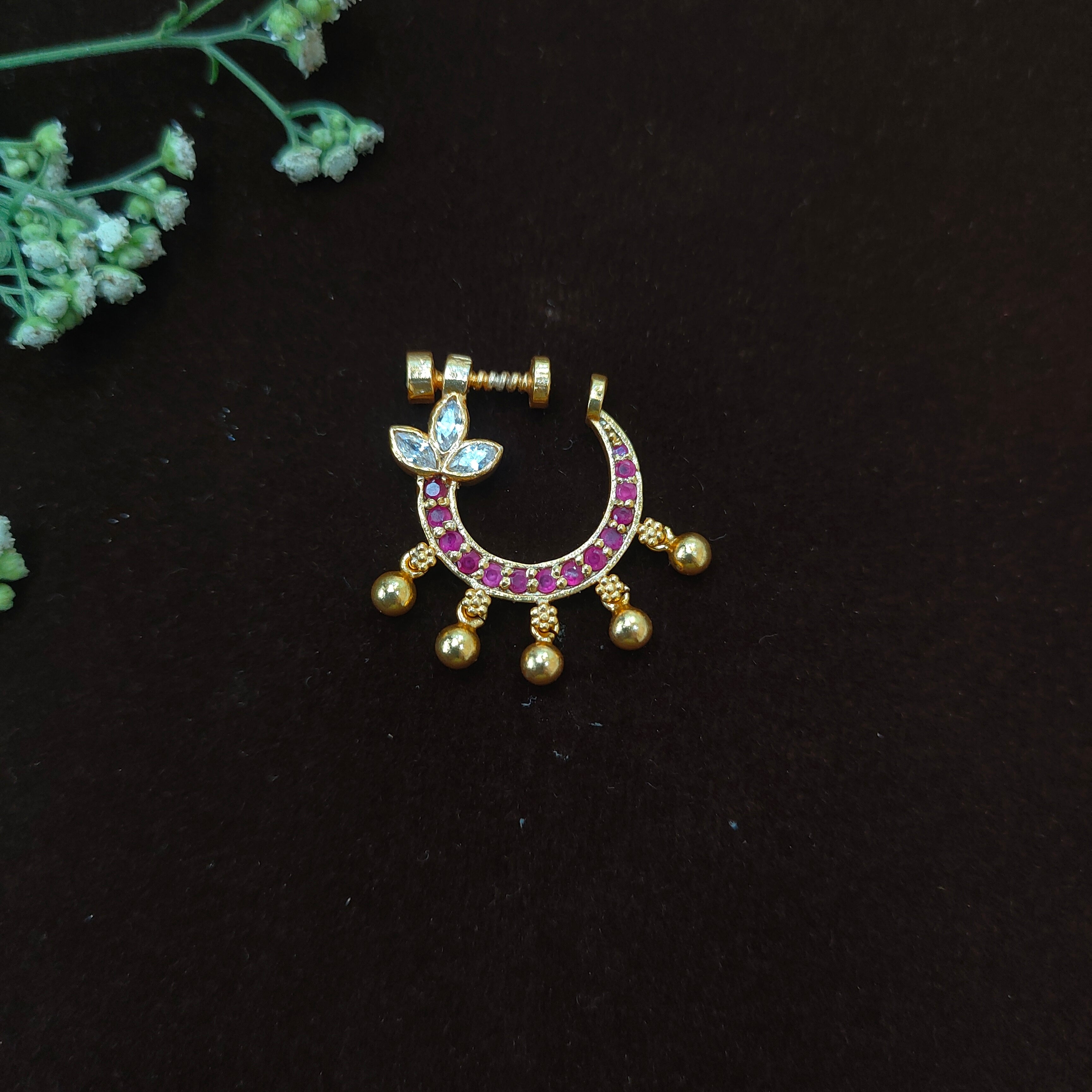 Pure 925 Silver Traditional Nath - 0053