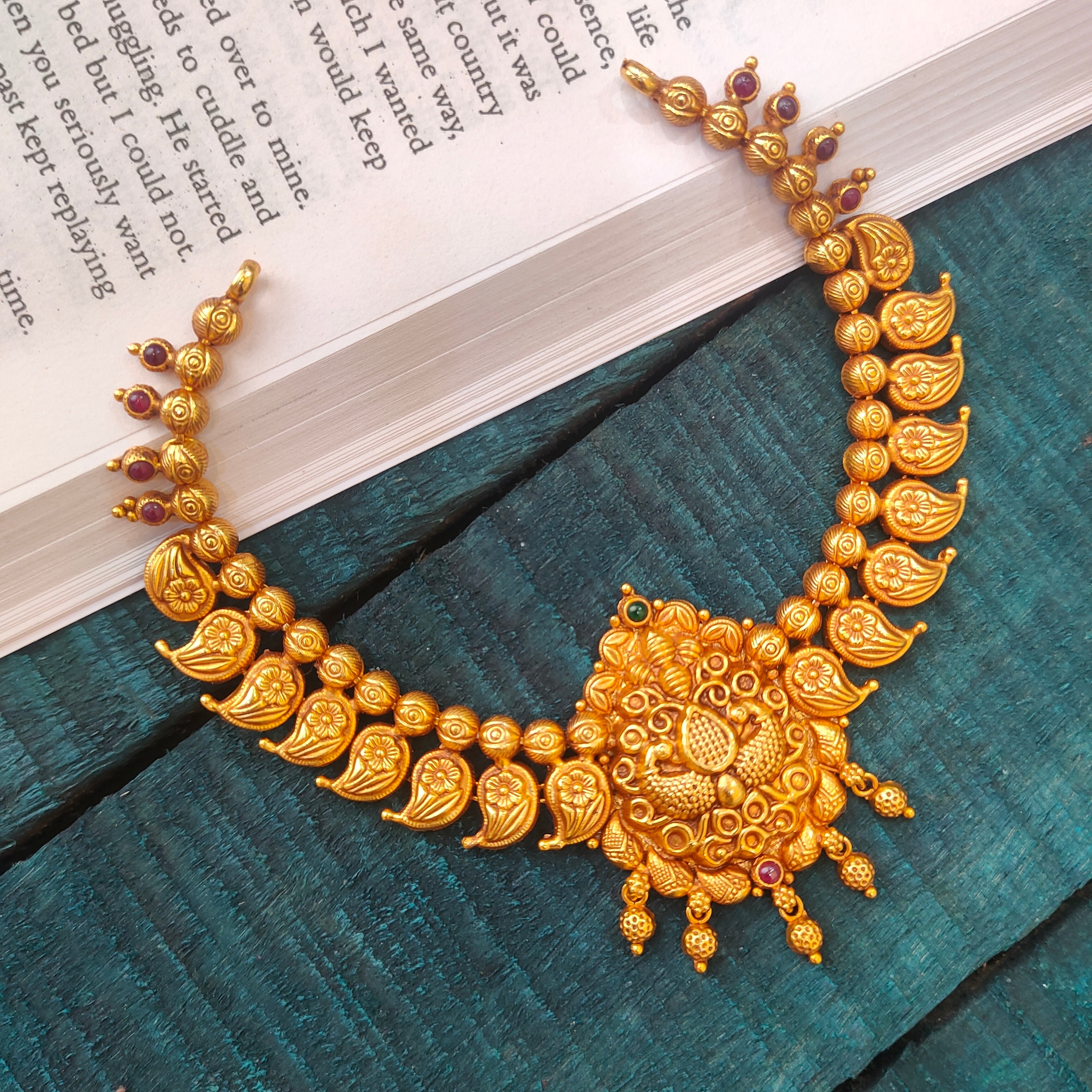 925 Silver Antique Nakshi Necklace -0526