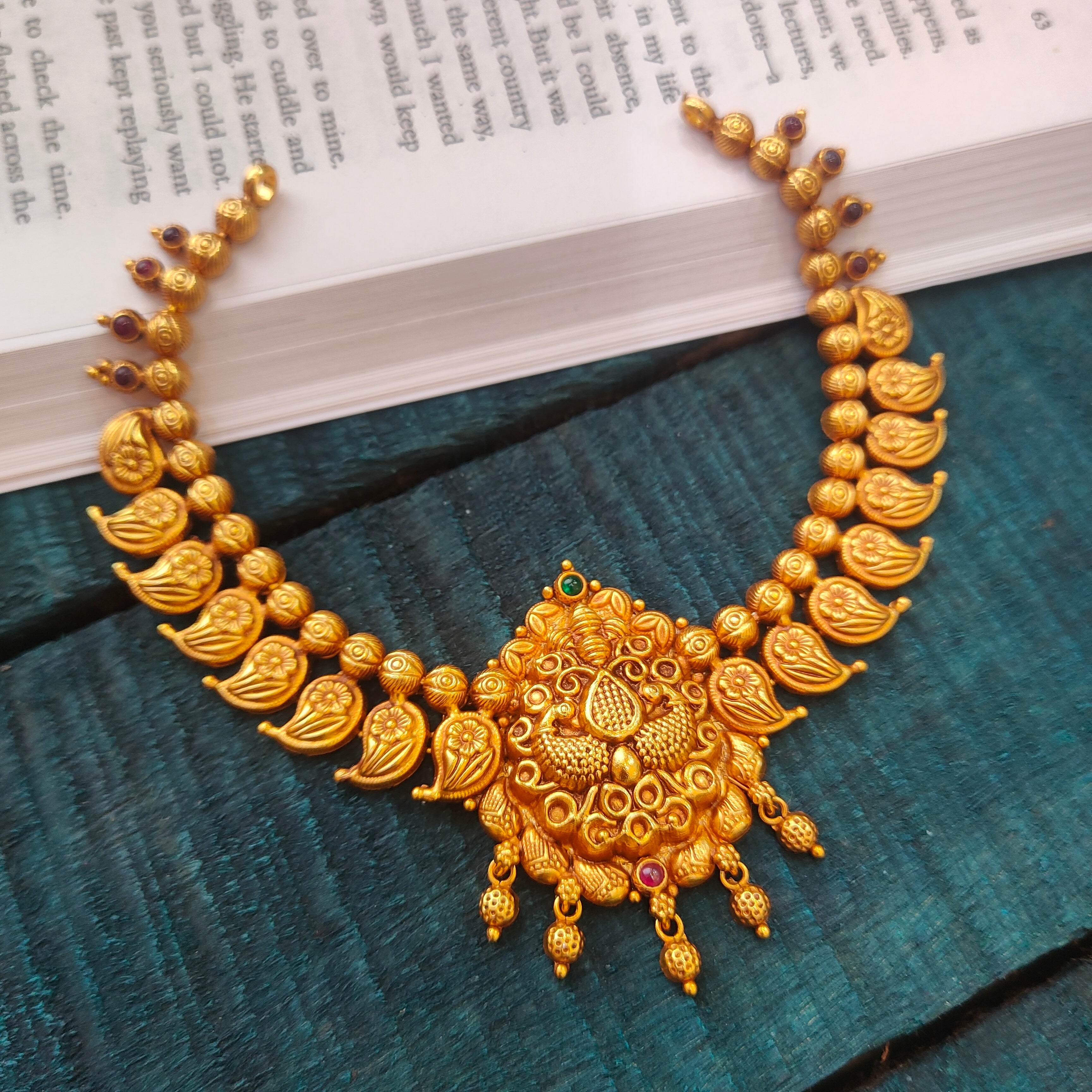 925 Silver Antique Nakshi Necklace -0526