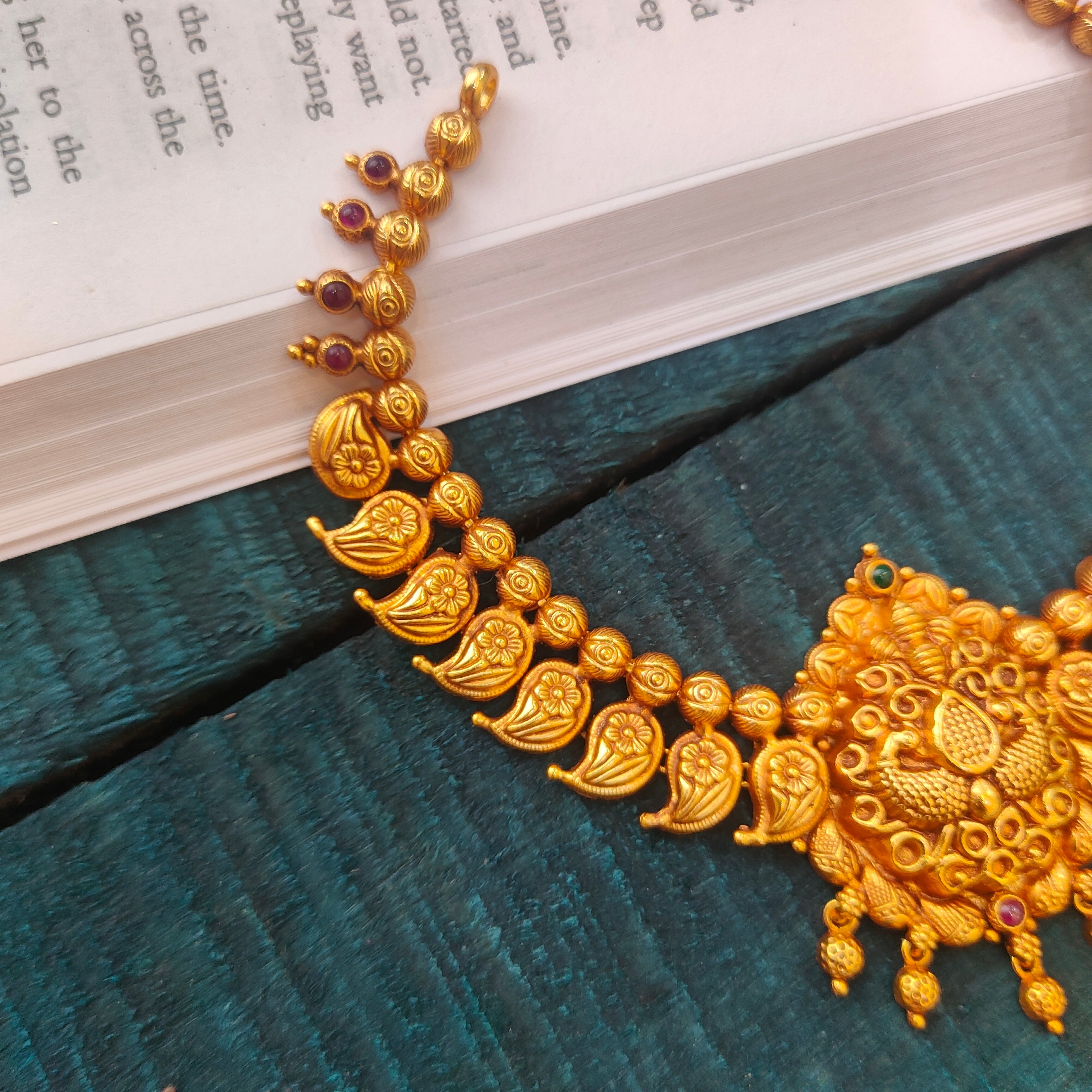 925 Silver Antique Nakshi Necklace -0526