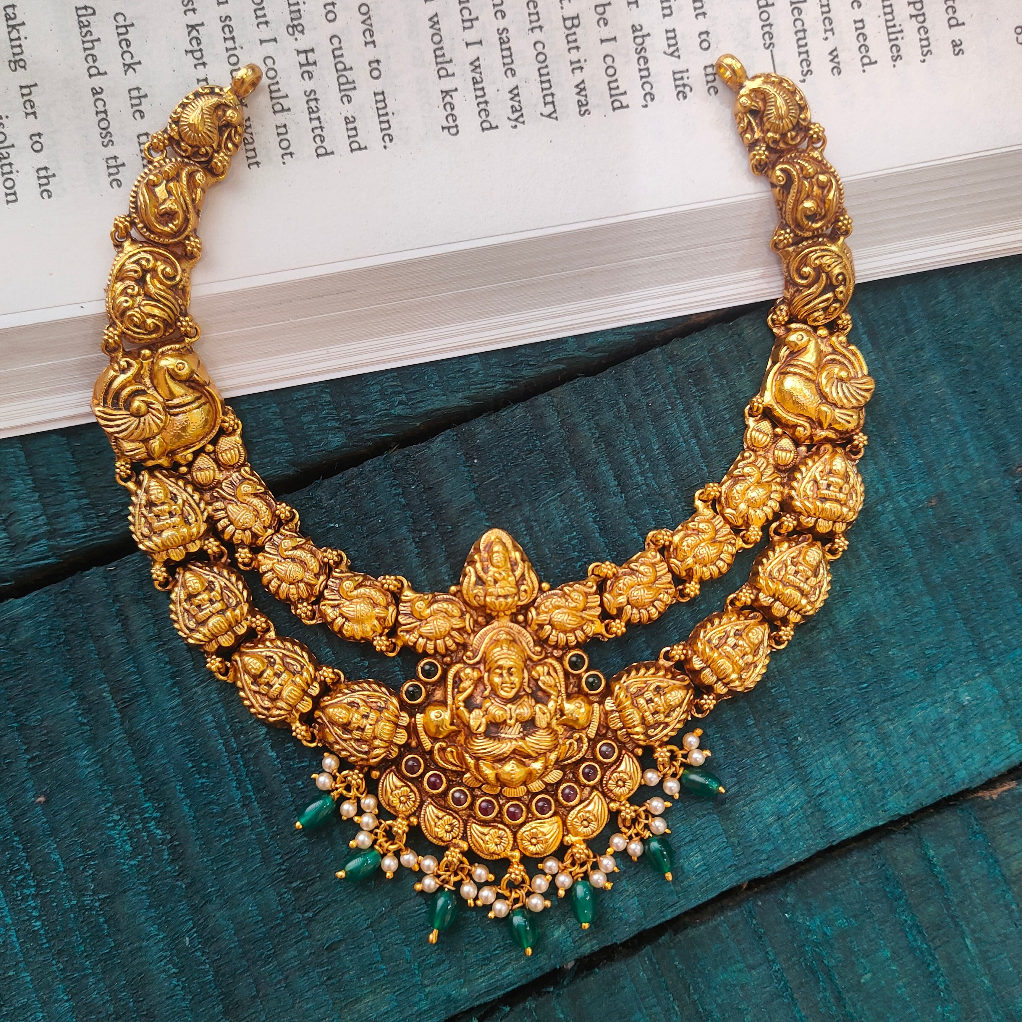 925 Silver Lakshmi Nakshi Necklace -0529