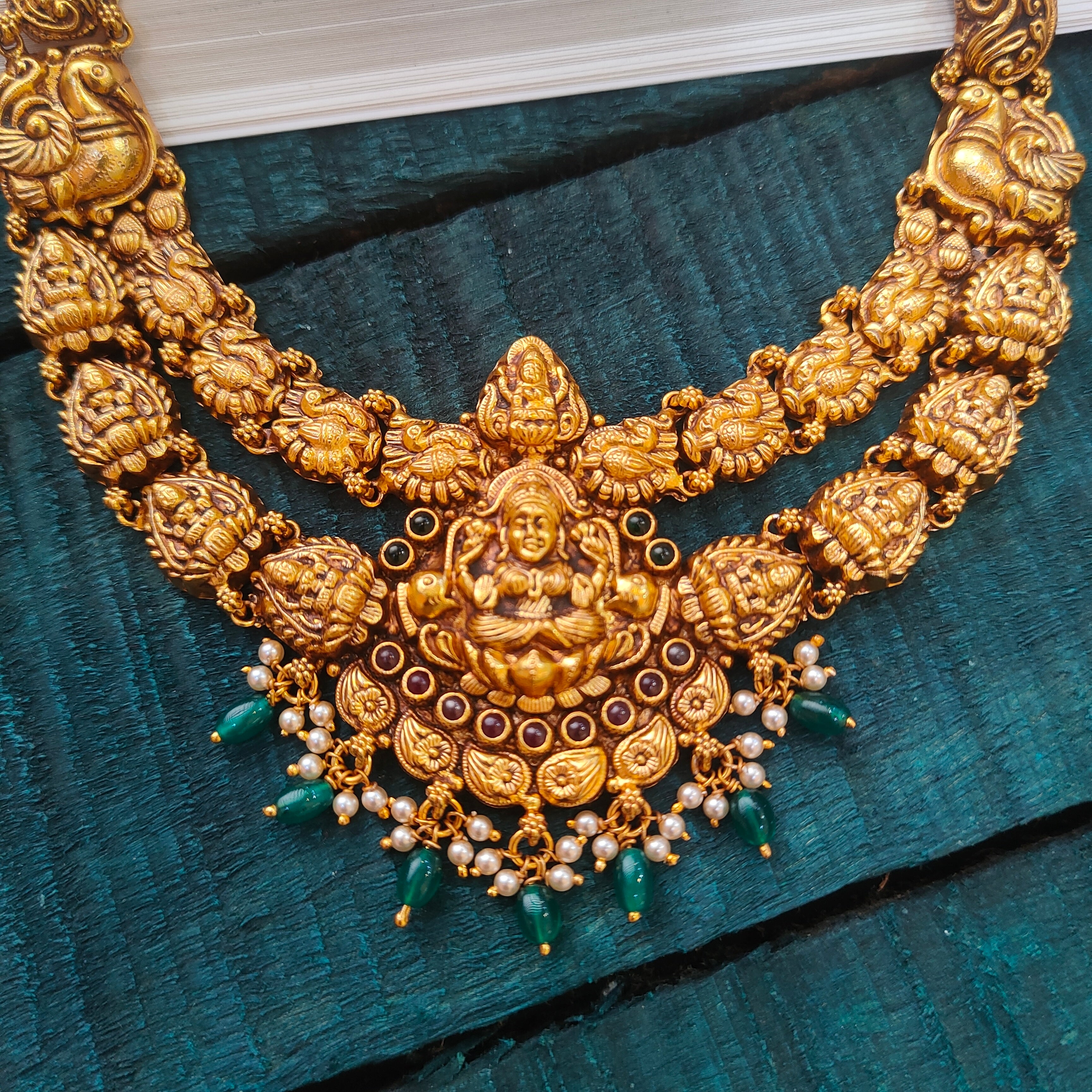925 Silver Lakshmi Nakshi Necklace -0529