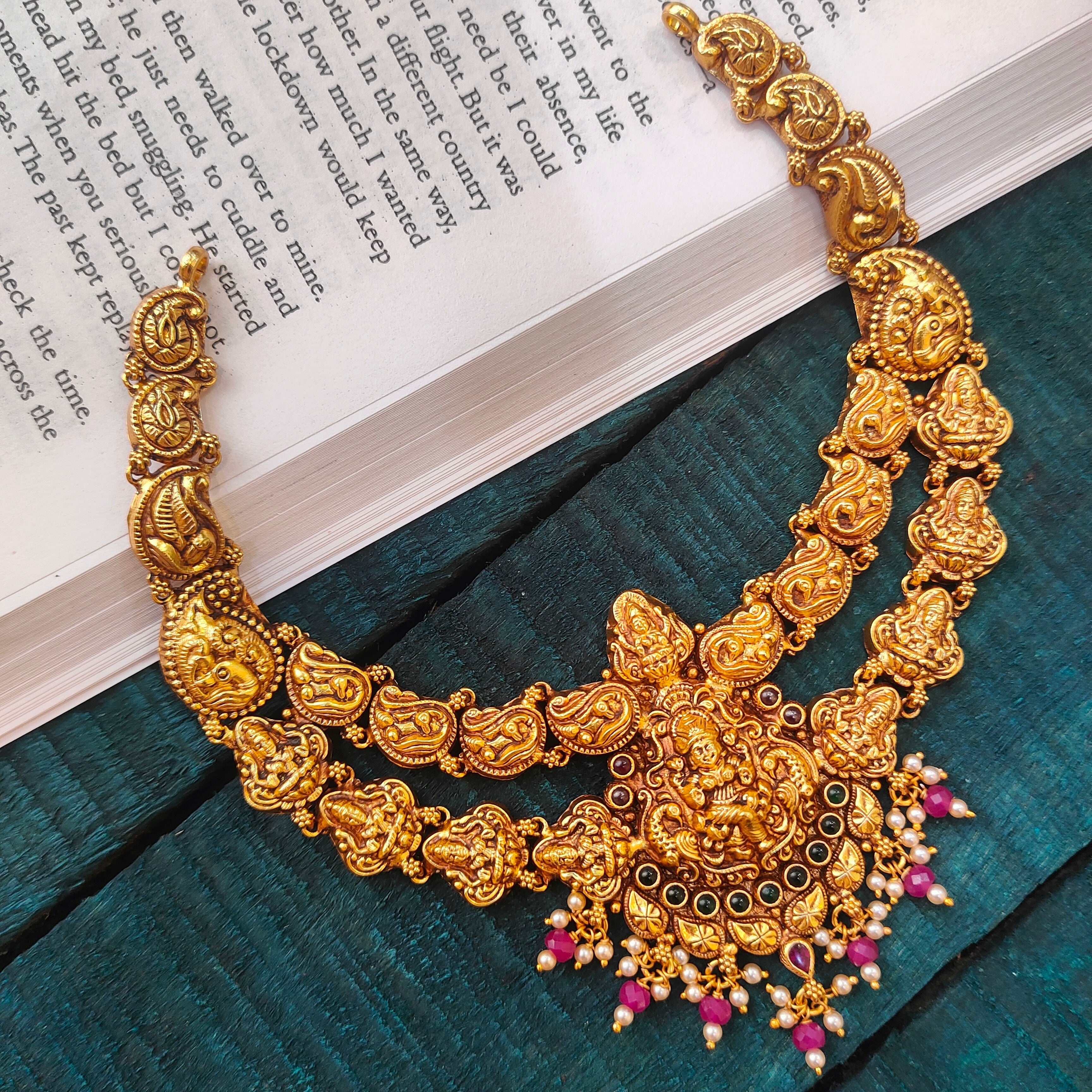 925 Silver Lakshmi Nakshi Necklace -0518