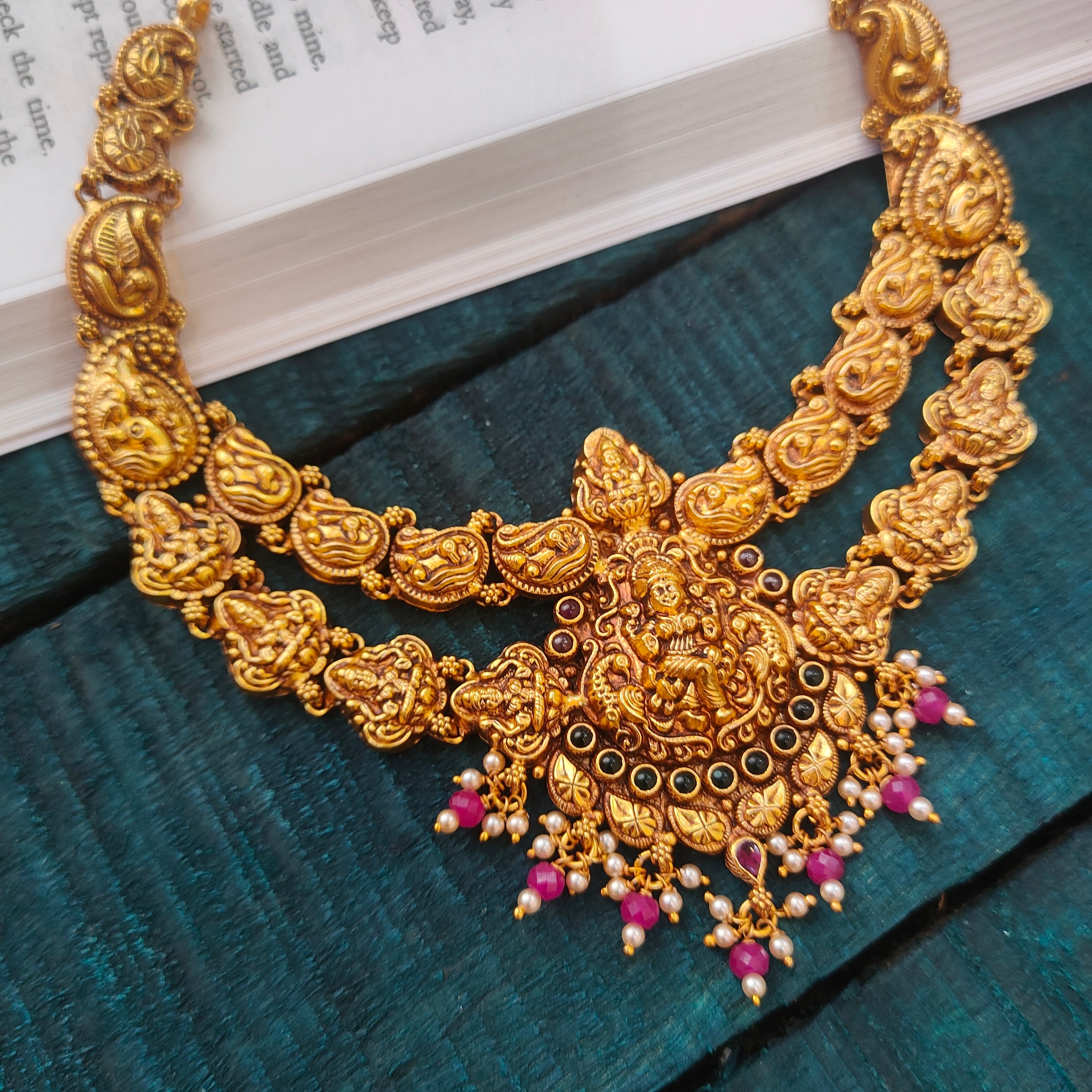 925 Silver Lakshmi Nakshi Necklace -0518
