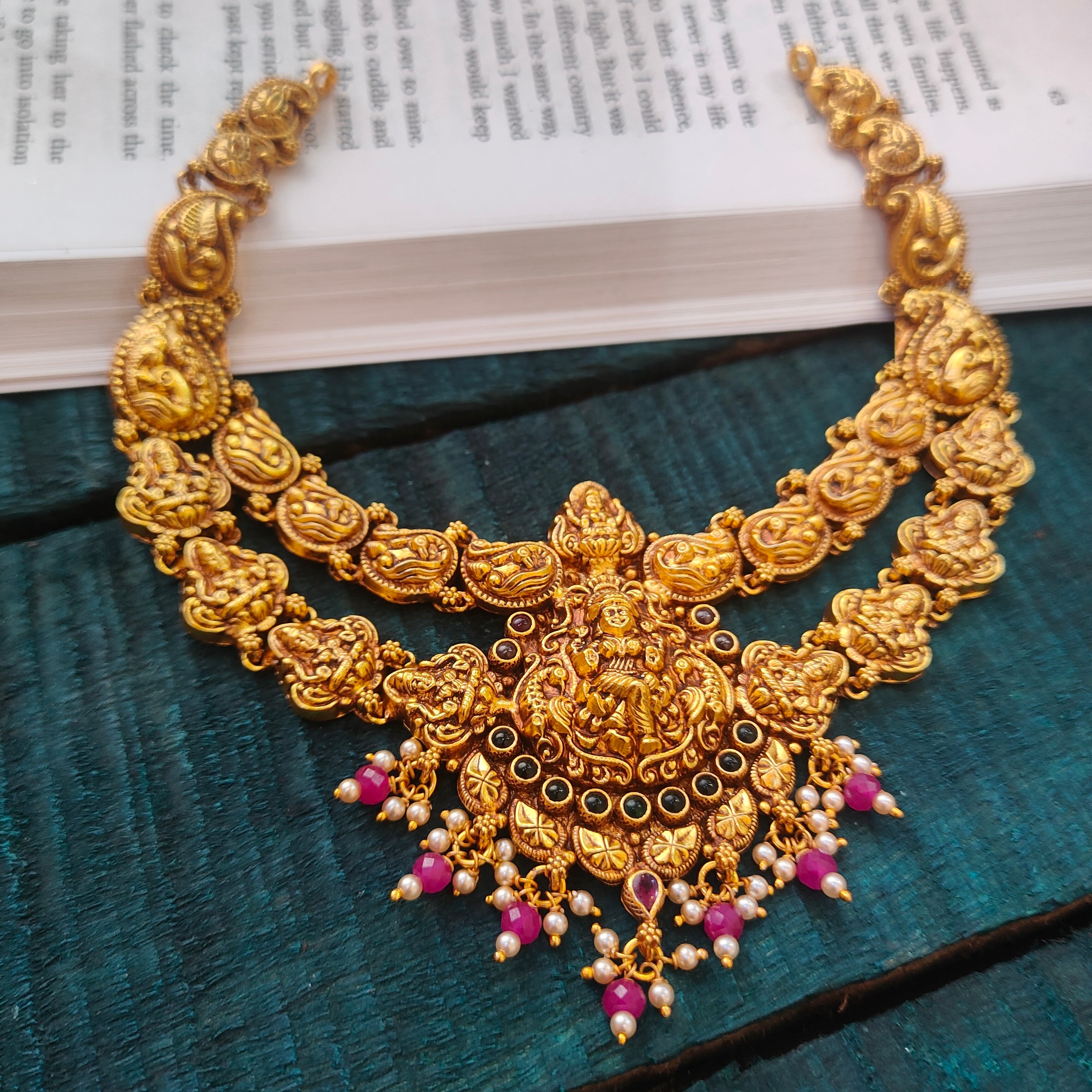 925 Silver Lakshmi Nakshi Necklace -0518