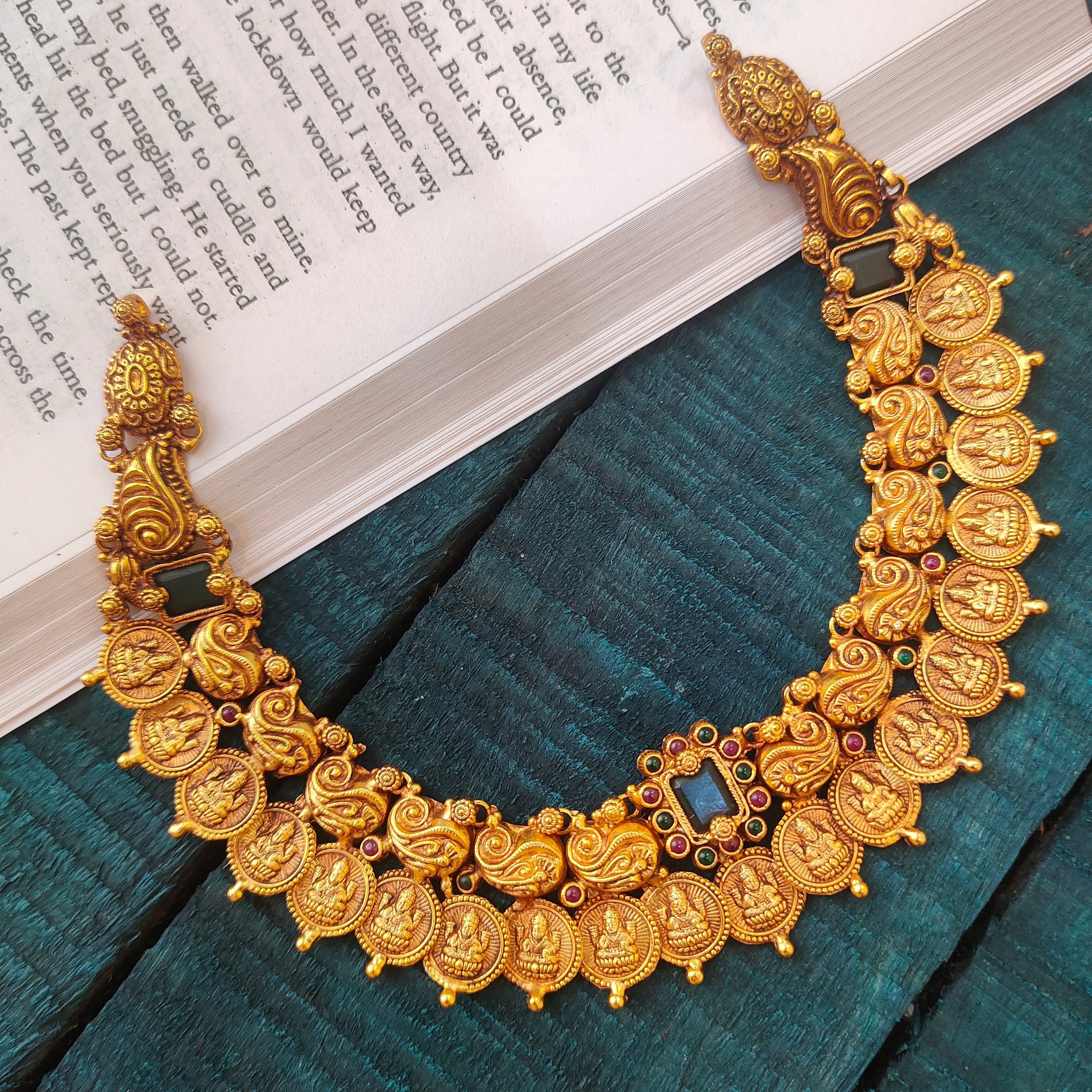 925 Silver Lakshmi Nakshi Necklace -0517