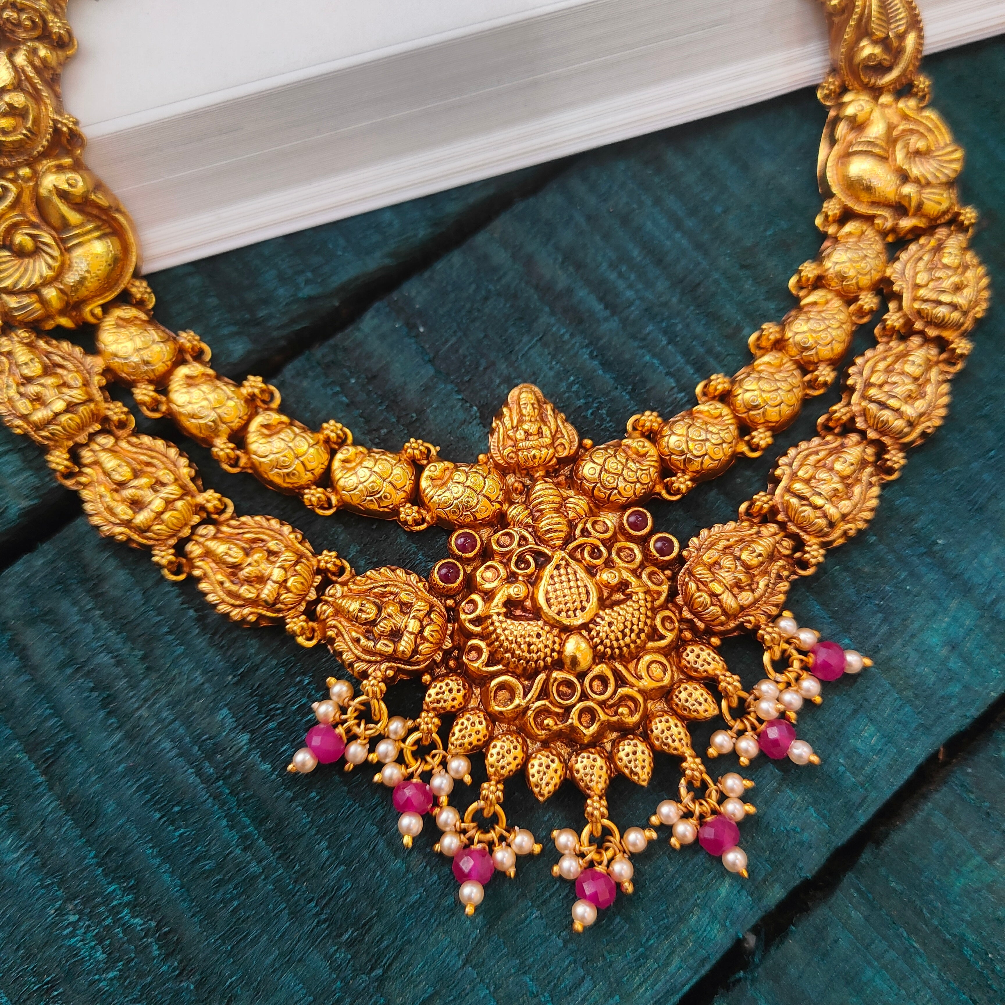 925 Silver Lakshmi Antique  Necklace -0519