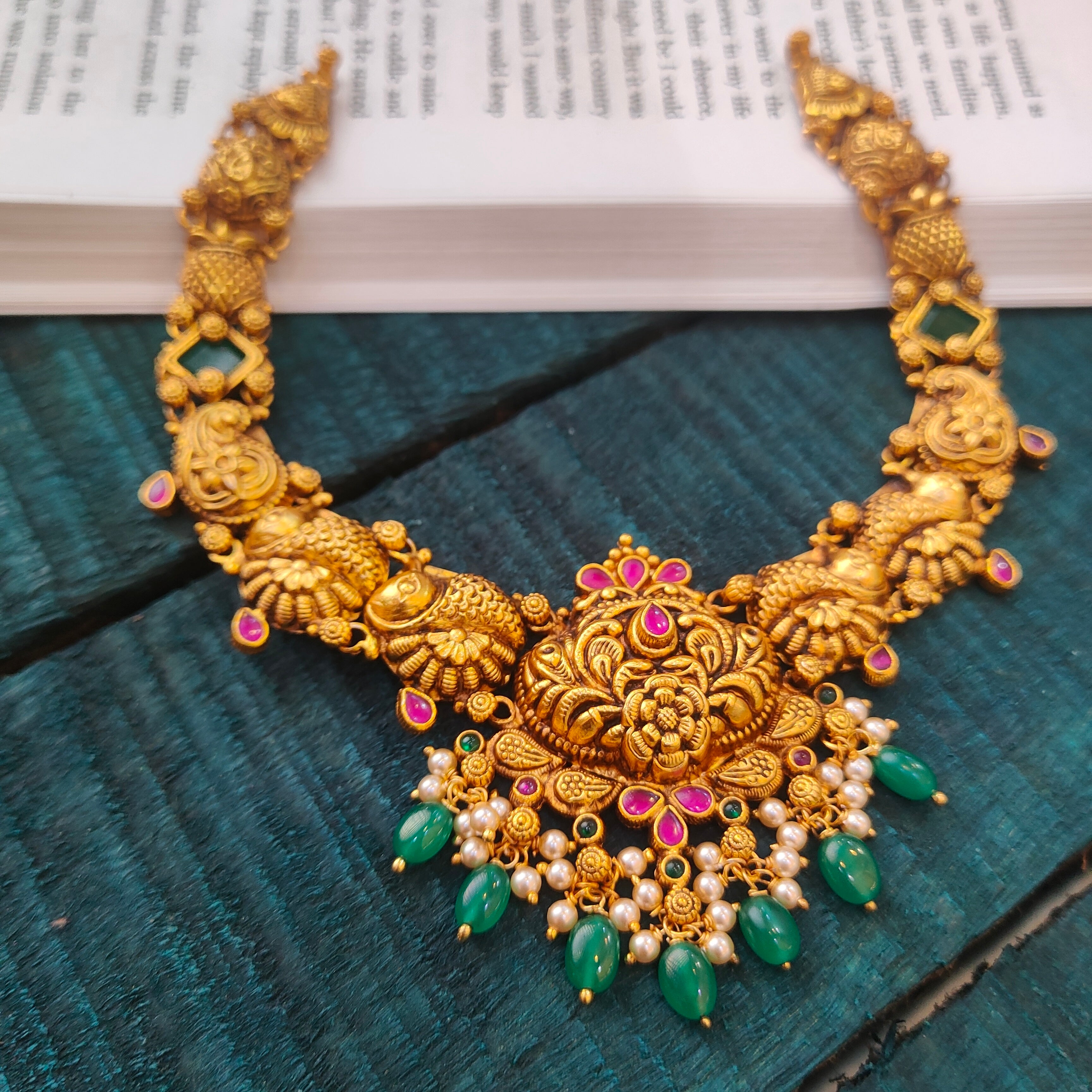 925 Silver Antique Nakshi Necklace -0515