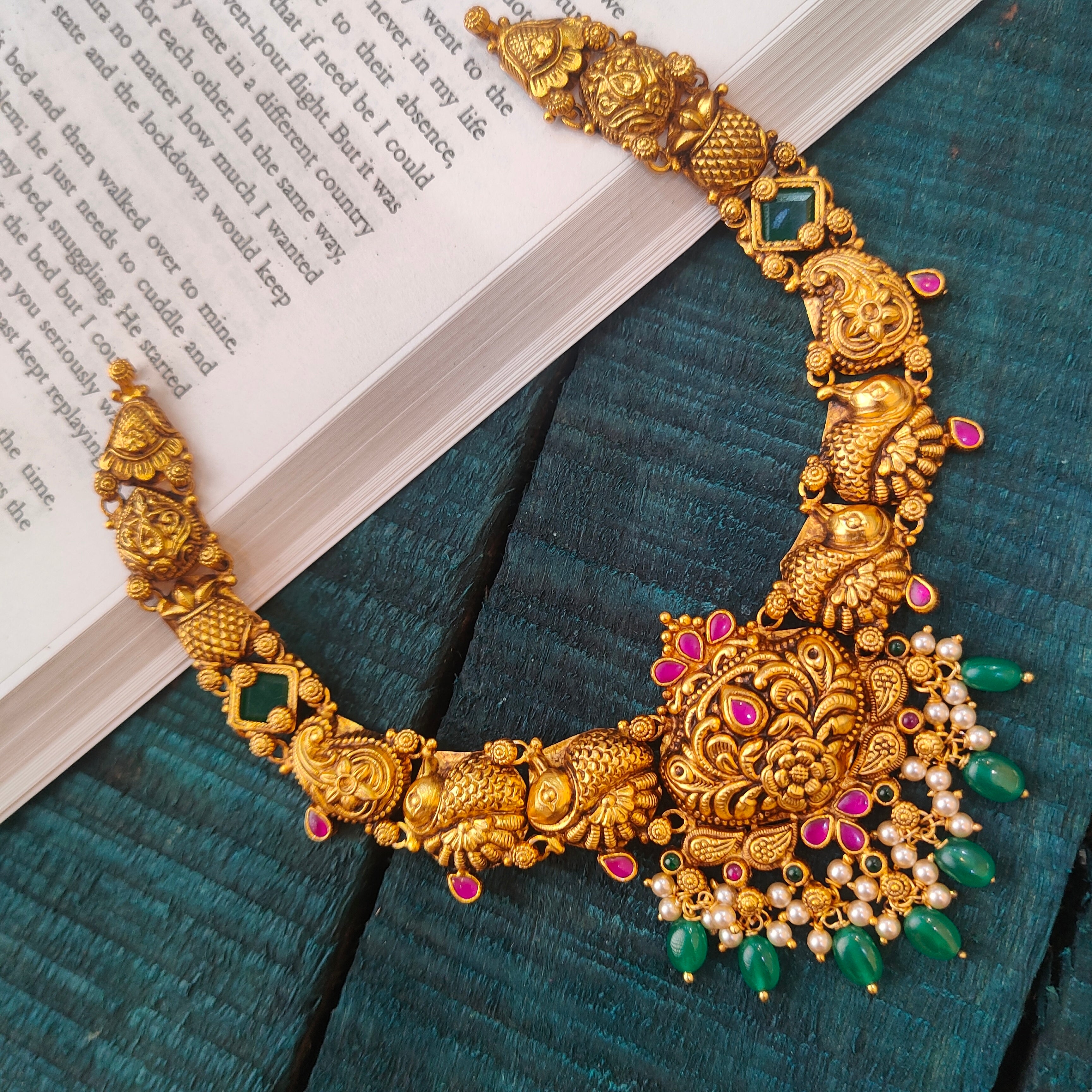 925 Silver Antique Nakshi Necklace -0515